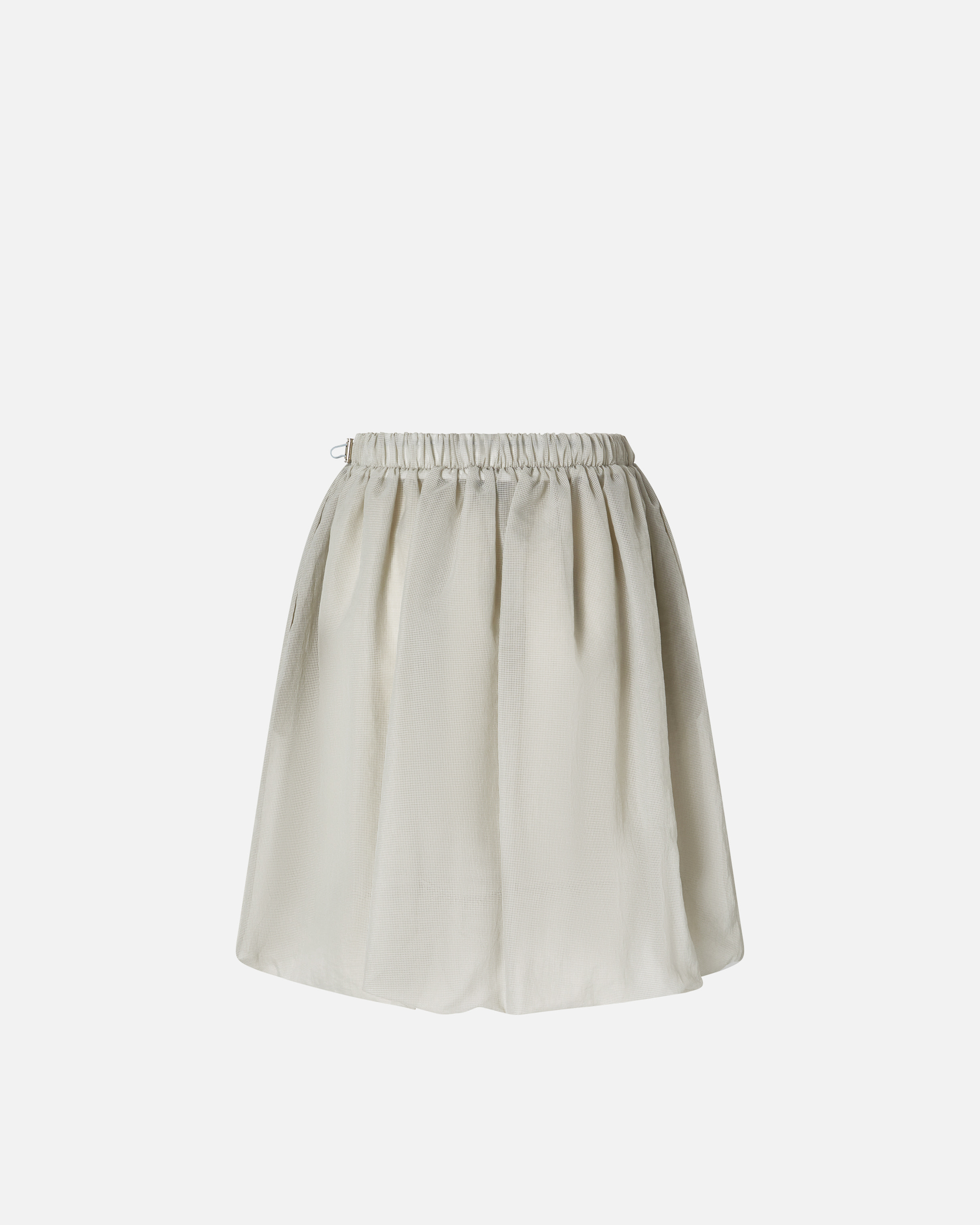 Pinko Lightweight Organza-effect Skirt With Pockets In Pearl Grey