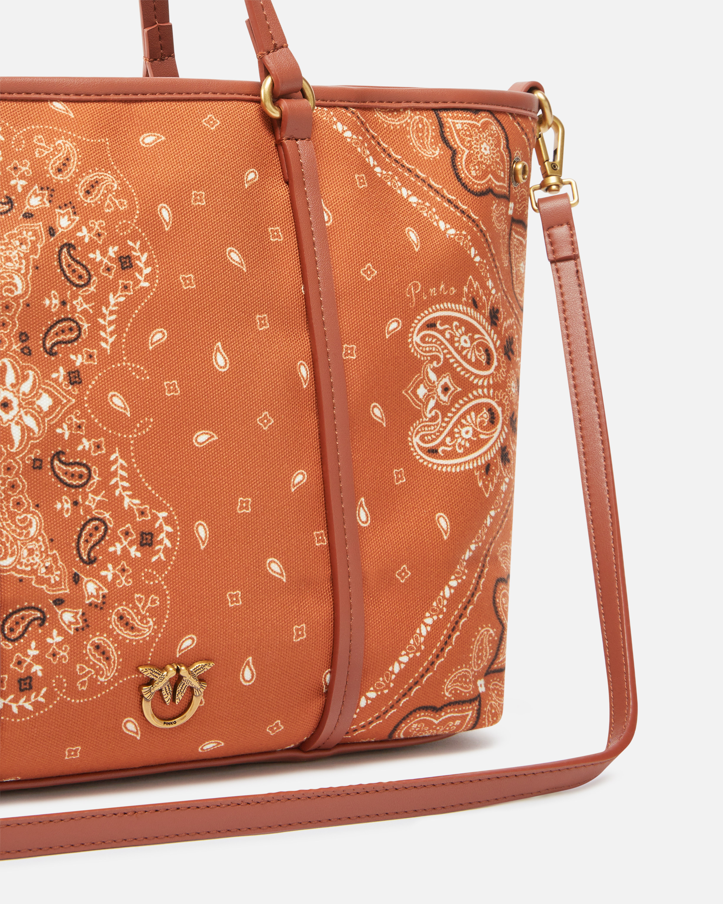 Pinko Medium Bandana Print Shopper Bag With Shoulder Strap