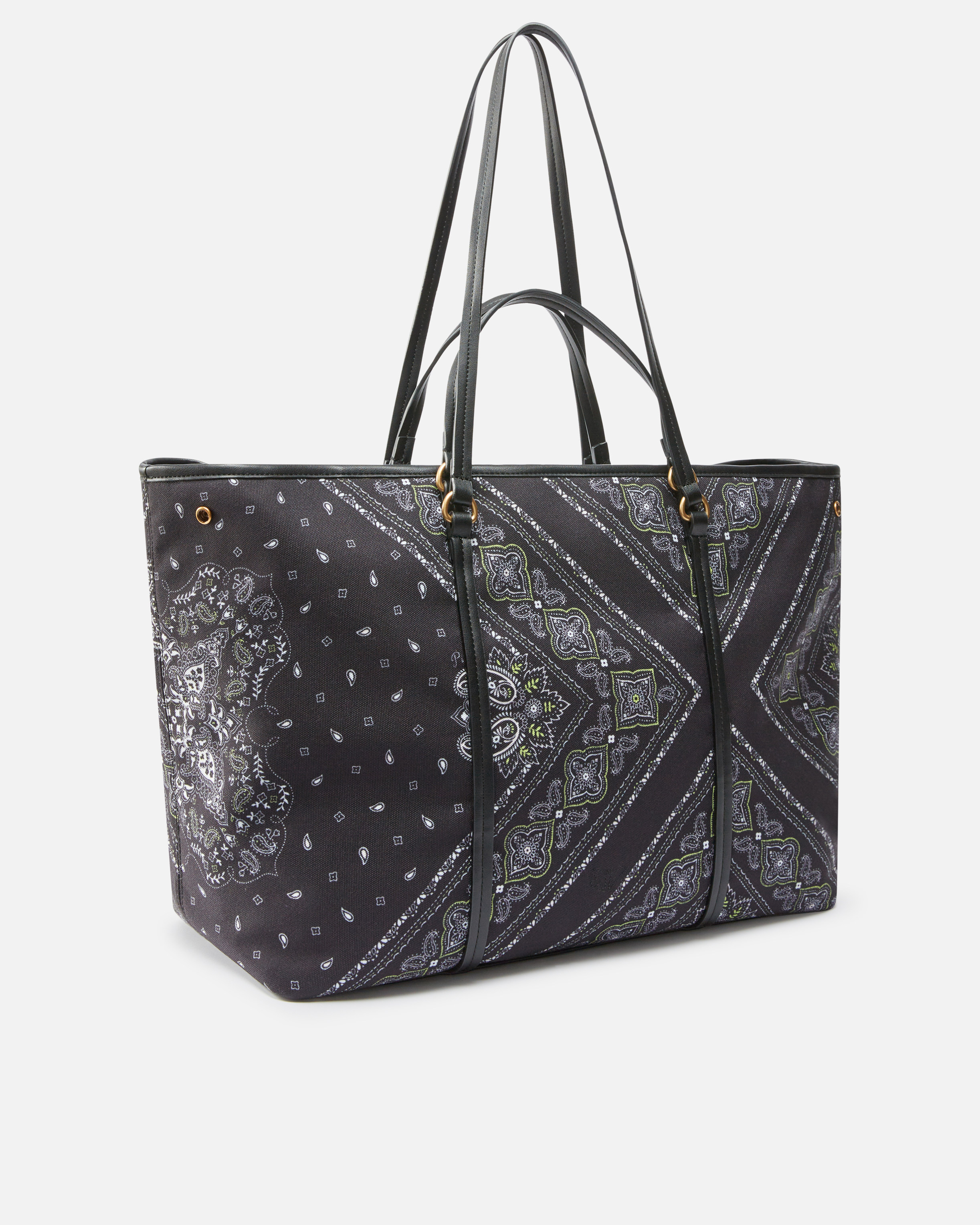 PINKO 104950A2G4S3R 関税送料込 Maxi shopper with two handles and bandana print PINKO