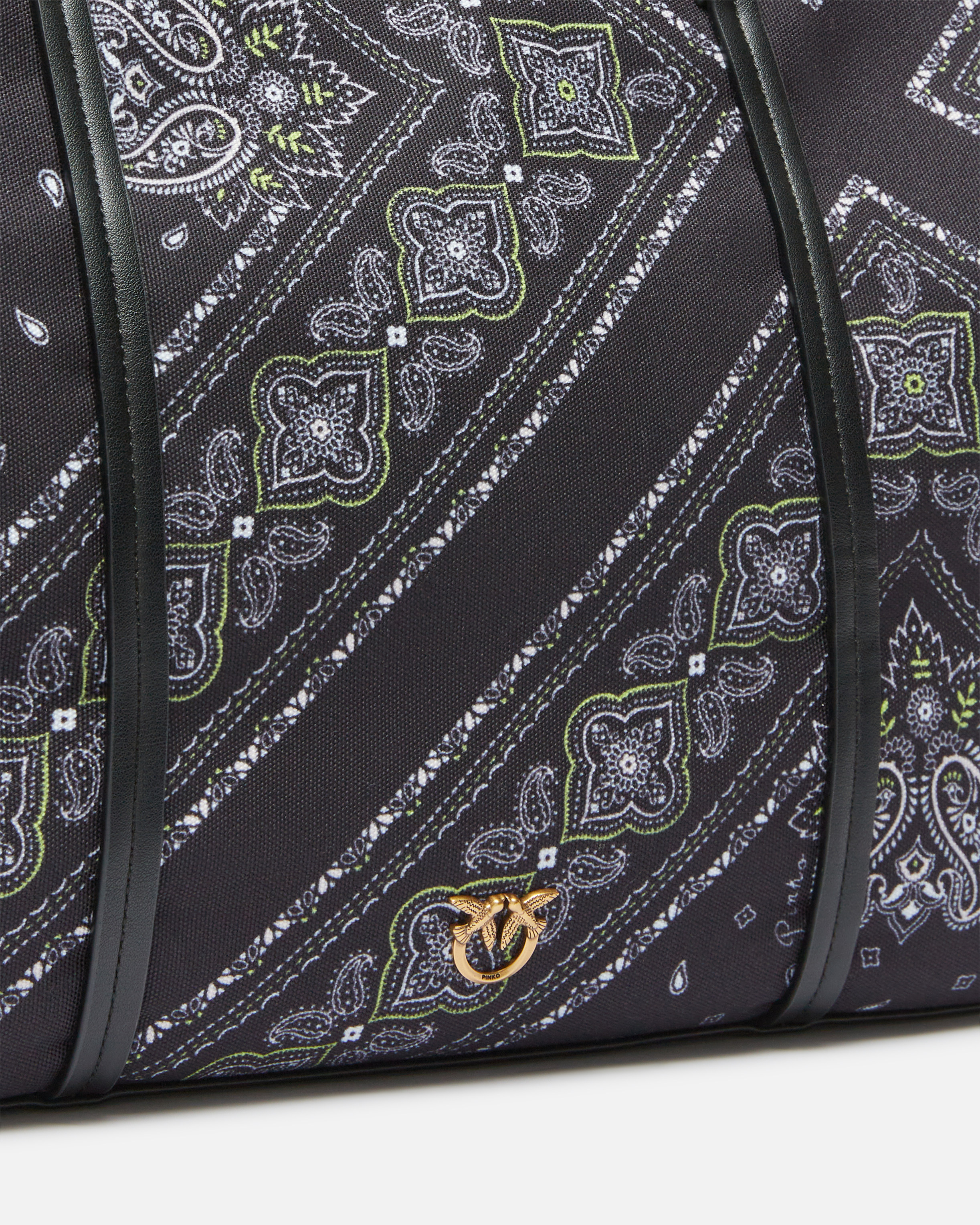 Pinko Maxi Double Handle Shopper Bag With Bandana Print