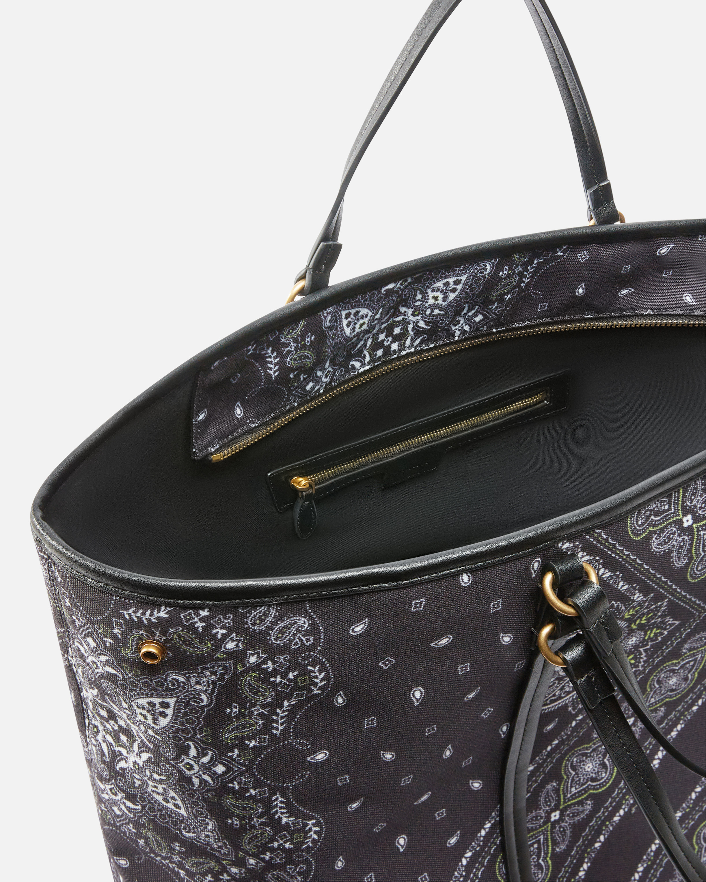 Pinko Maxi Double Handle Shopper Bag With Bandana Print