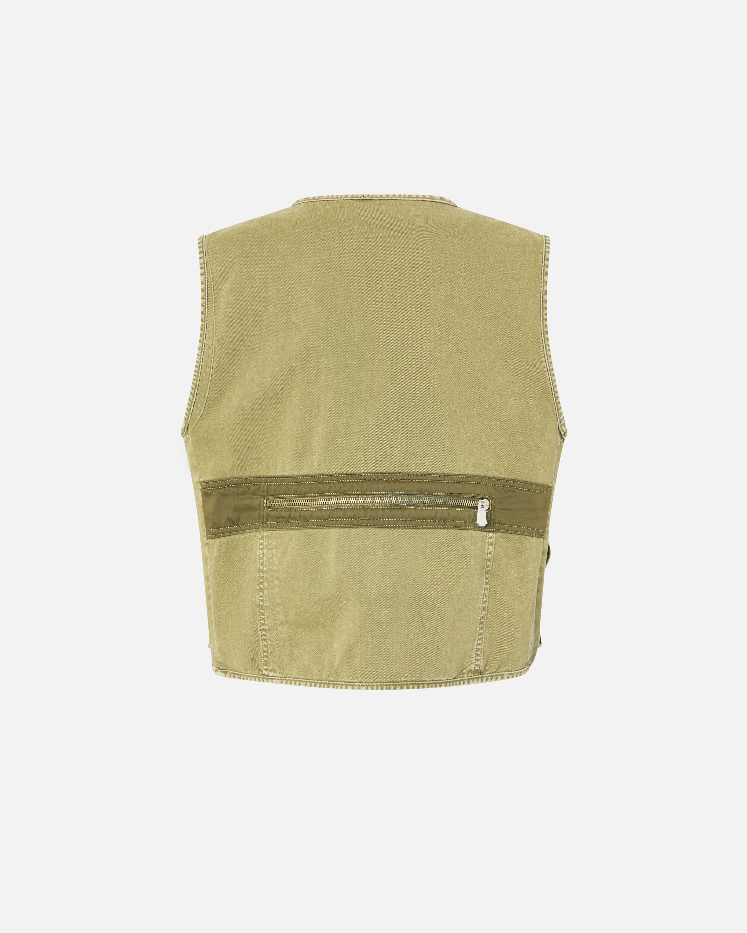 Pinko Multi-pocket Fisherman-style Vest In Four-leaf Clover Green