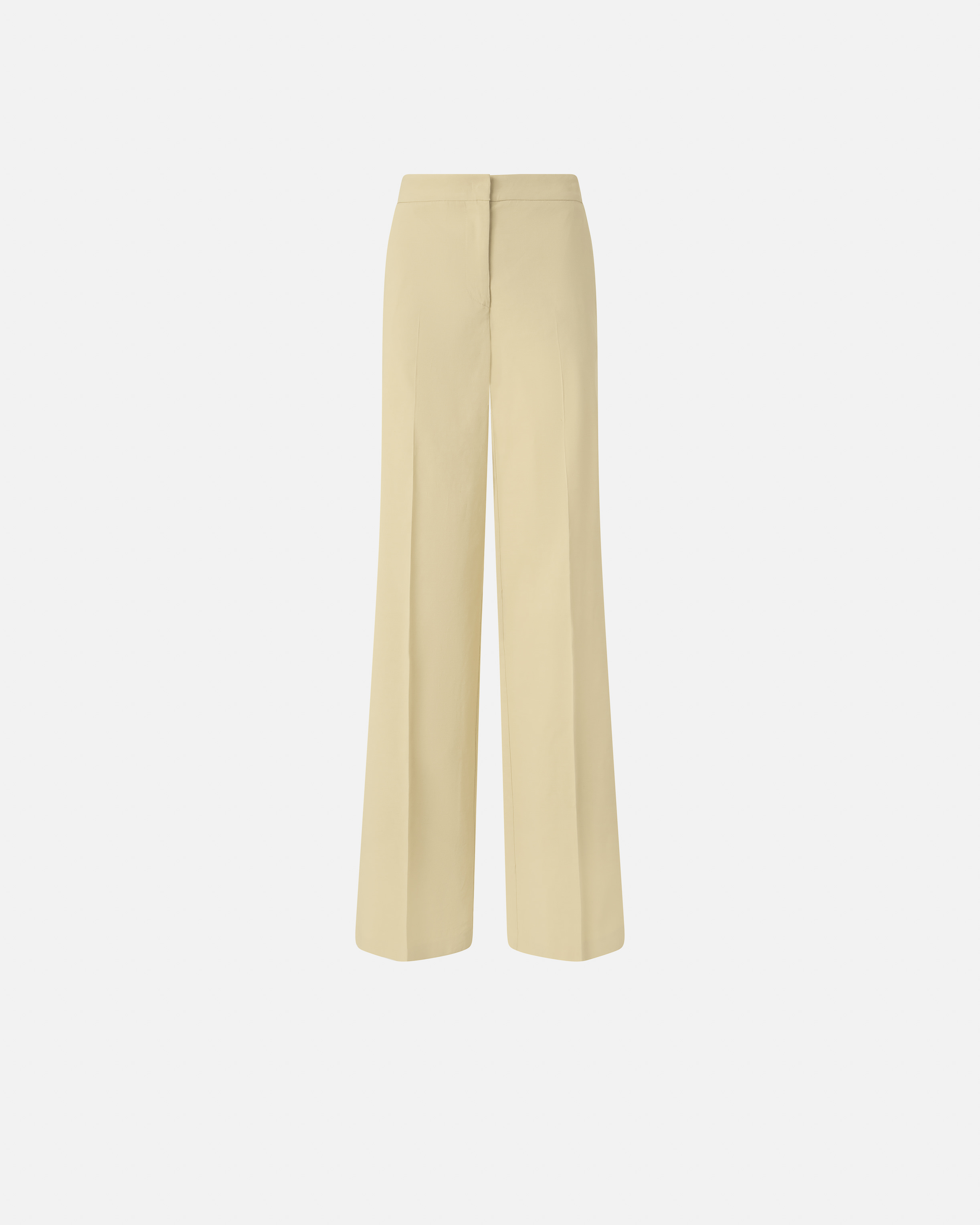 Pinko Wide-leg Trousers With Tailored Silhouette And High Waist In Cane Yellow