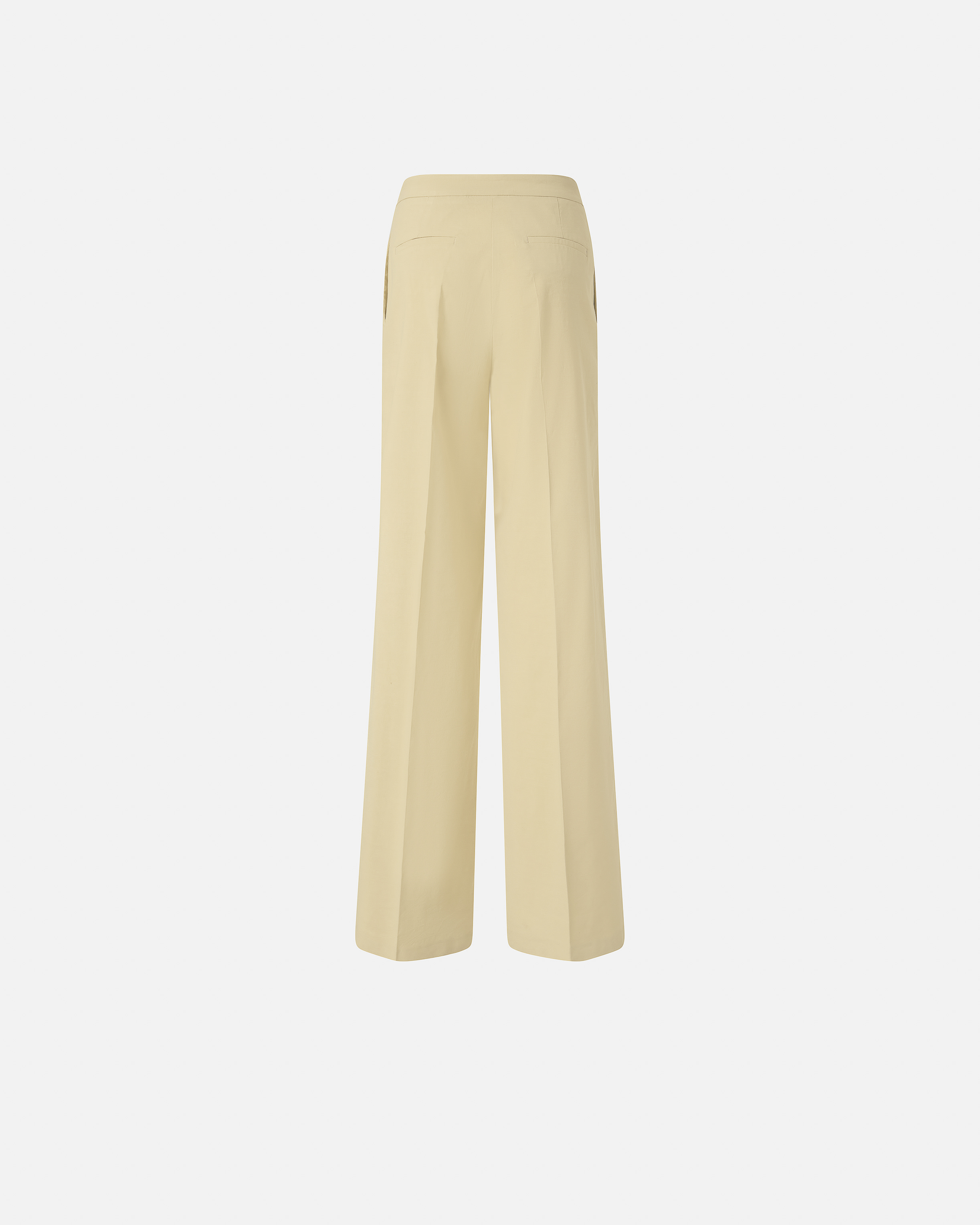 Pinko Wide-leg Trousers With Tailored Silhouette And High Waist In Cane Yellow