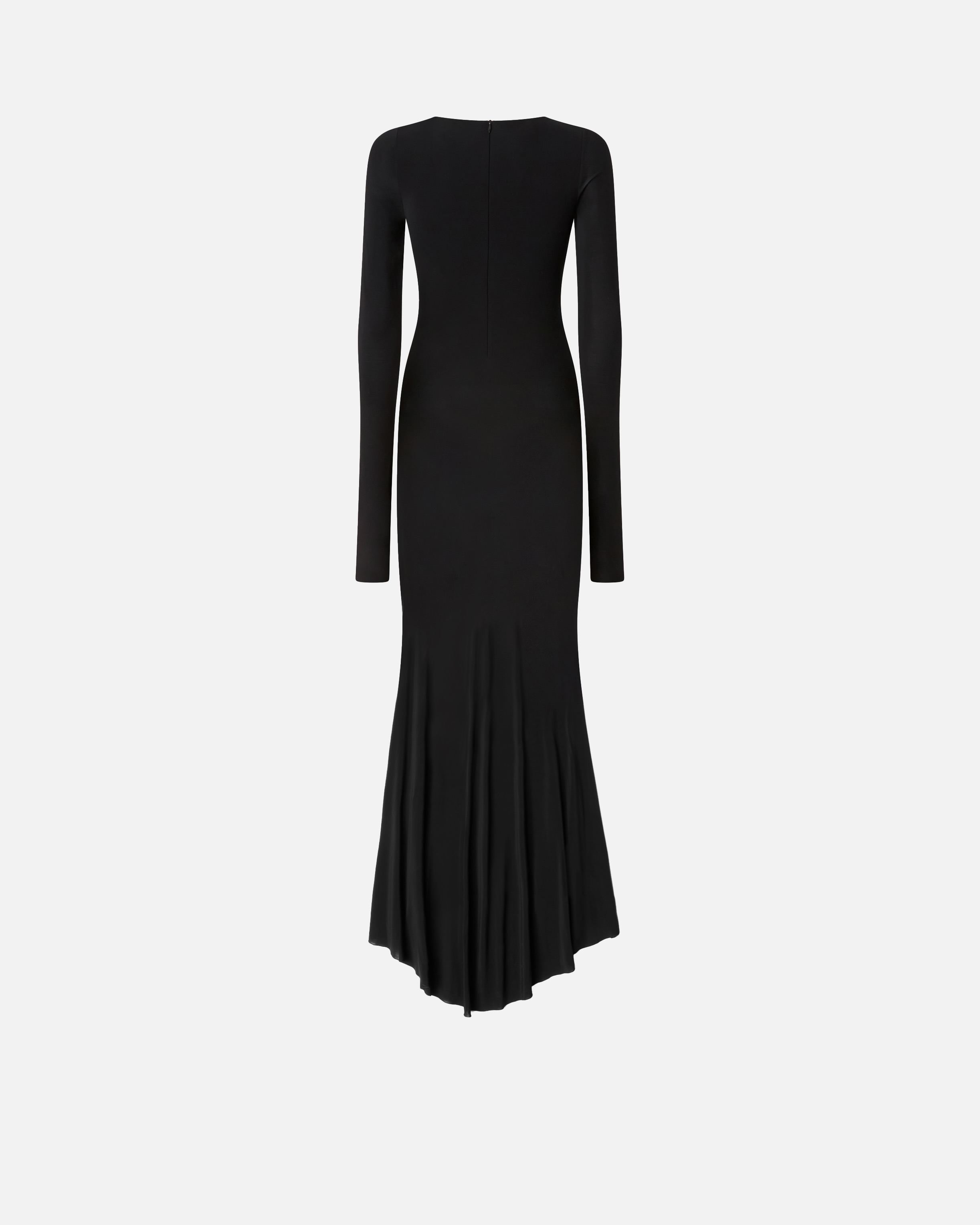 Elegant dress with semi-transparent skirt and train PINKO