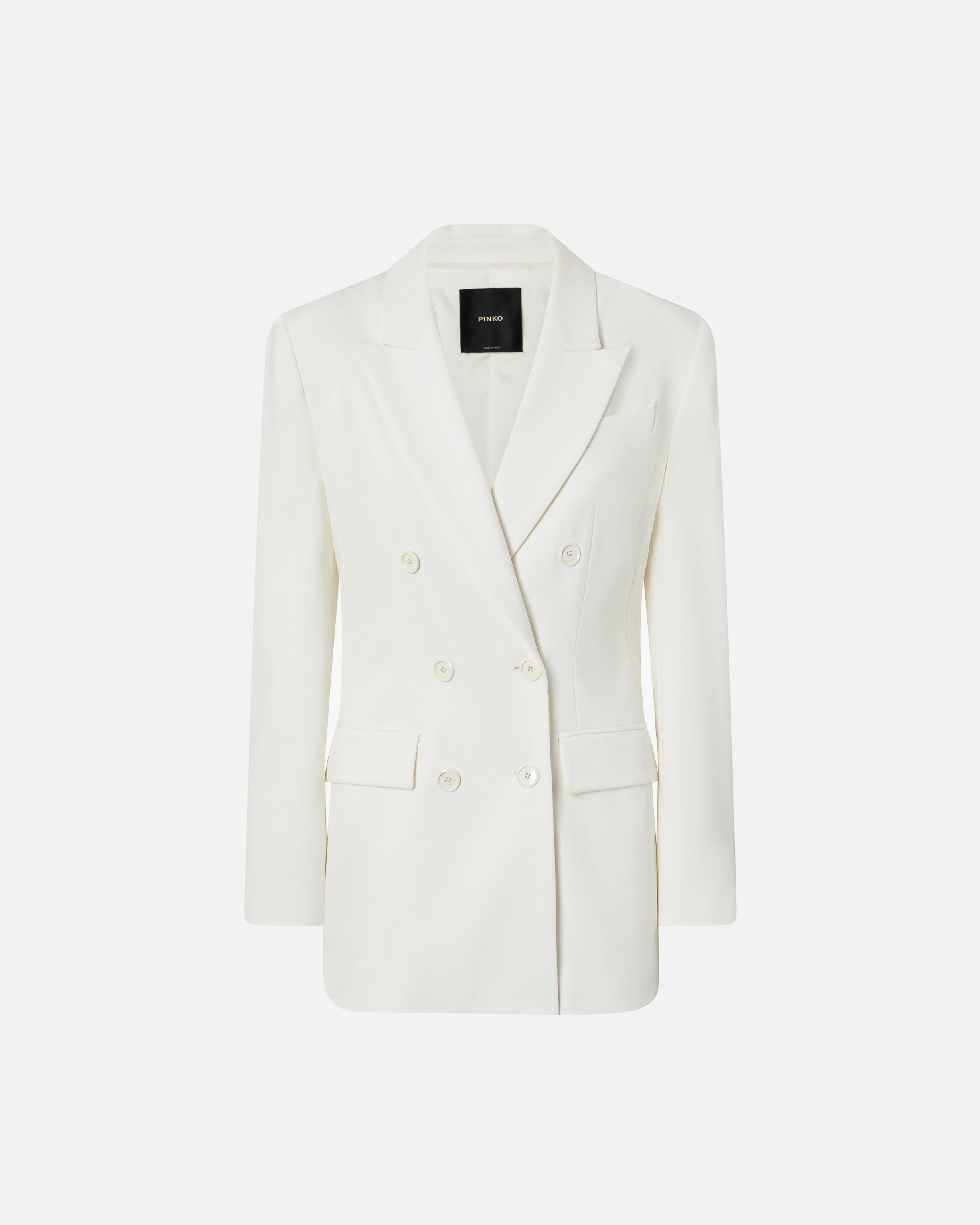 アウターその他 PINKO Woman Blazer White 104944A2FA Z05 PINKO Women's white jacket in linen and viscose blend fabric
