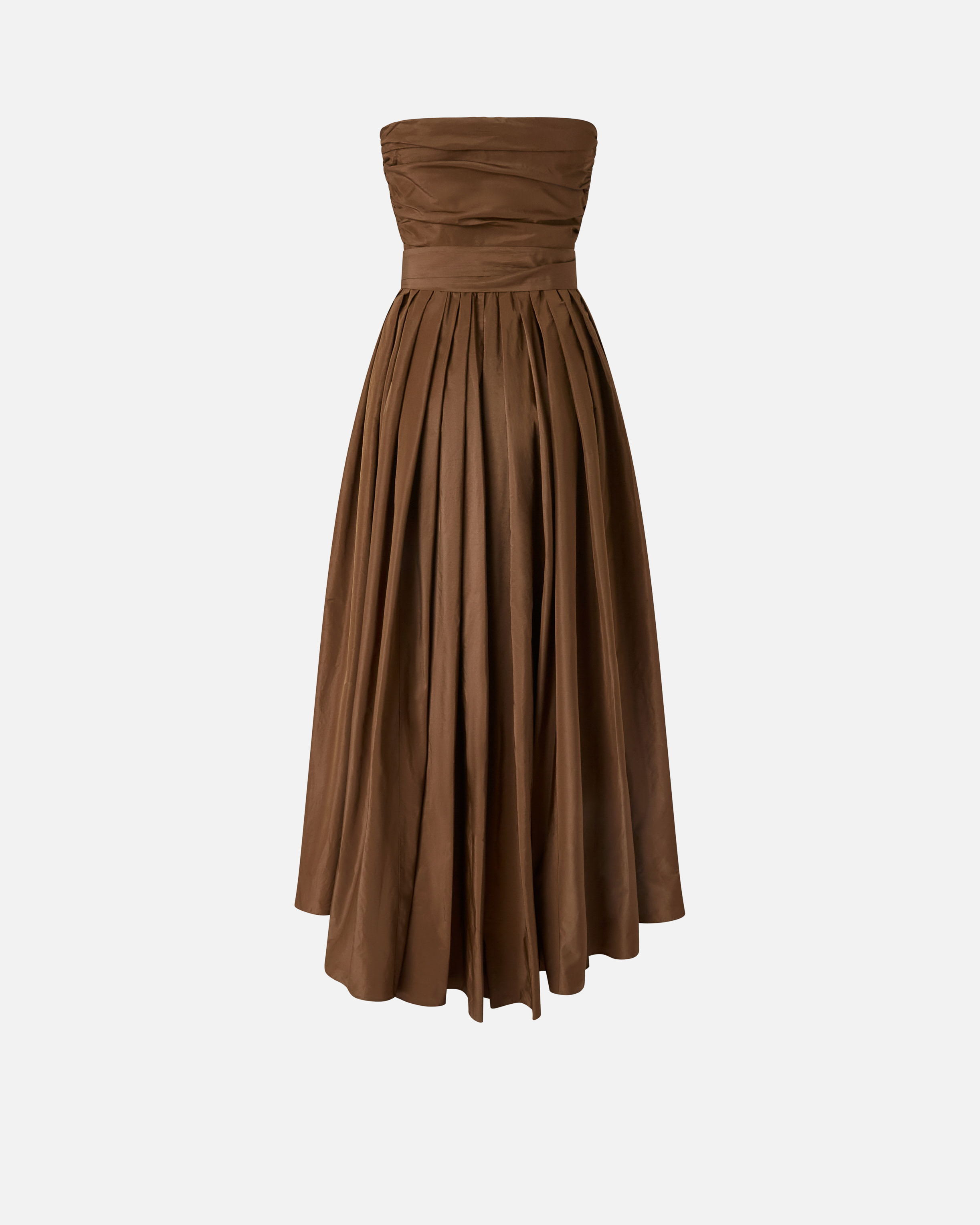ワンピース PINKO Women Mid Skirts 104937 Y3LEL71 Brown Special-occasion taffeta dress with sweetheart neckline