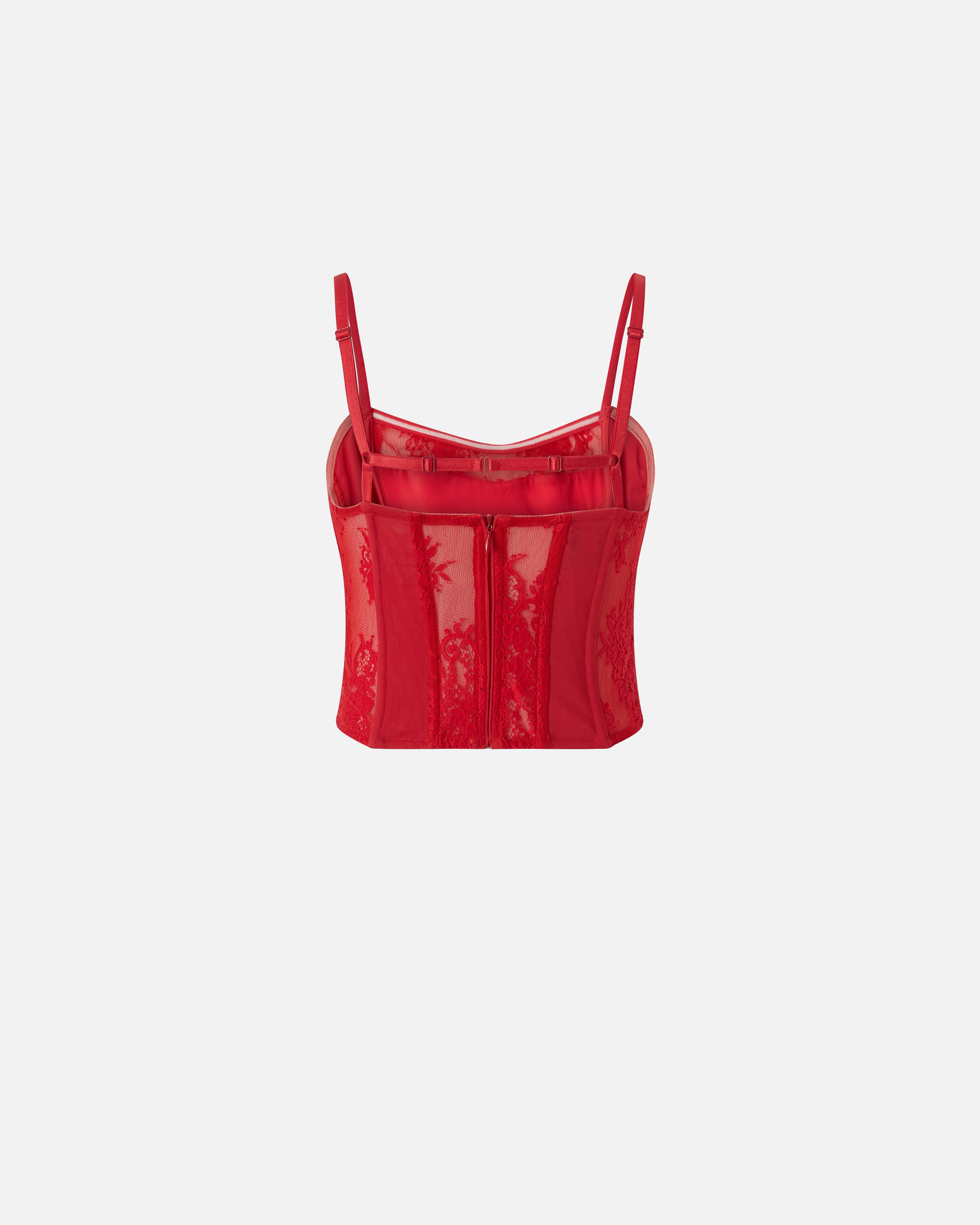 Pinko Lace Corset In Lively Red