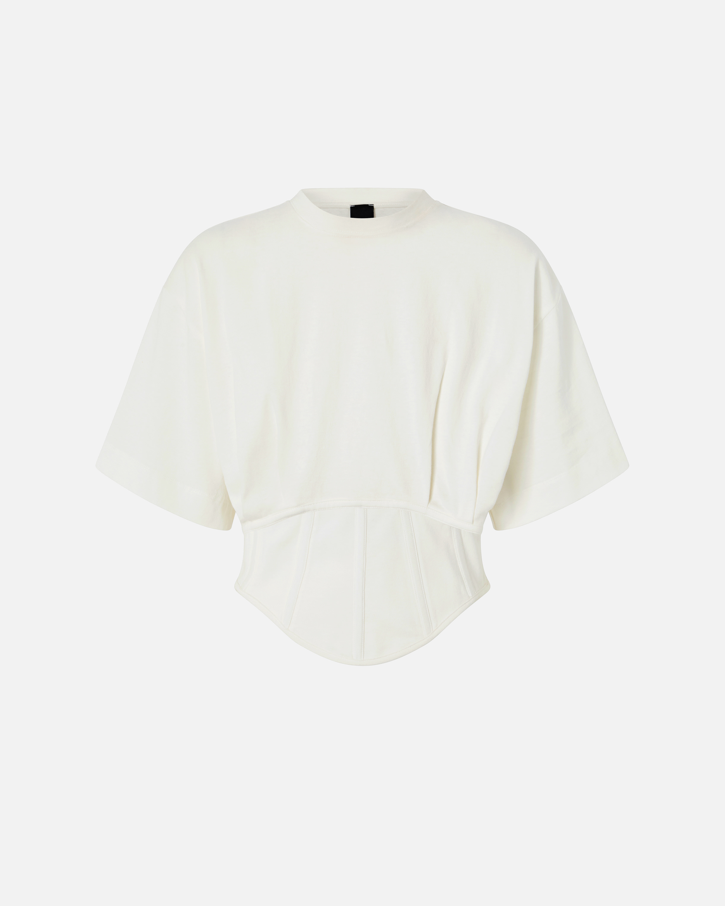 Pinko Corset-style Short Sweater In Bright White
