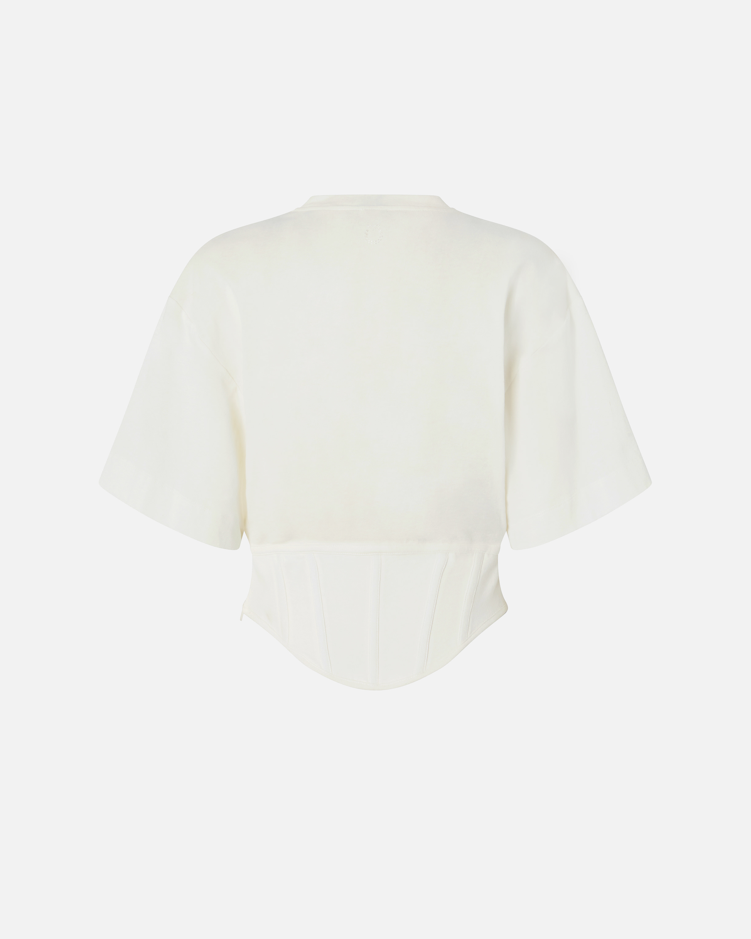 Pinko Corset-style Short Sweater In Bright White