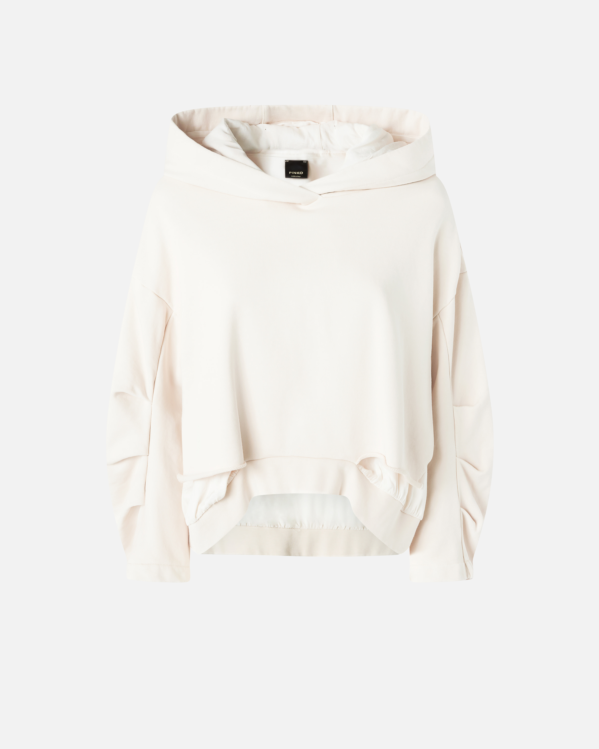 Pinko Oversized Sweatshirt With Twill Details In Pink-pearl Grey