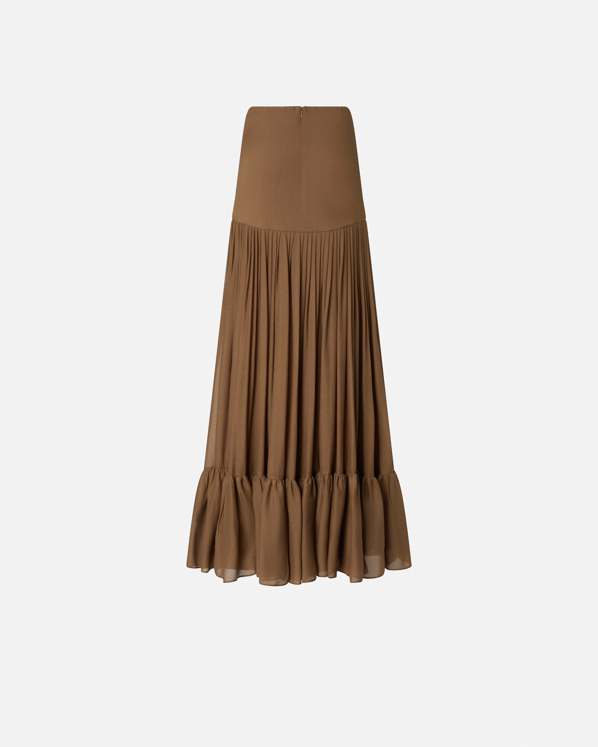 Long frilly skirt in viscose georgette PINKO → Shop Online