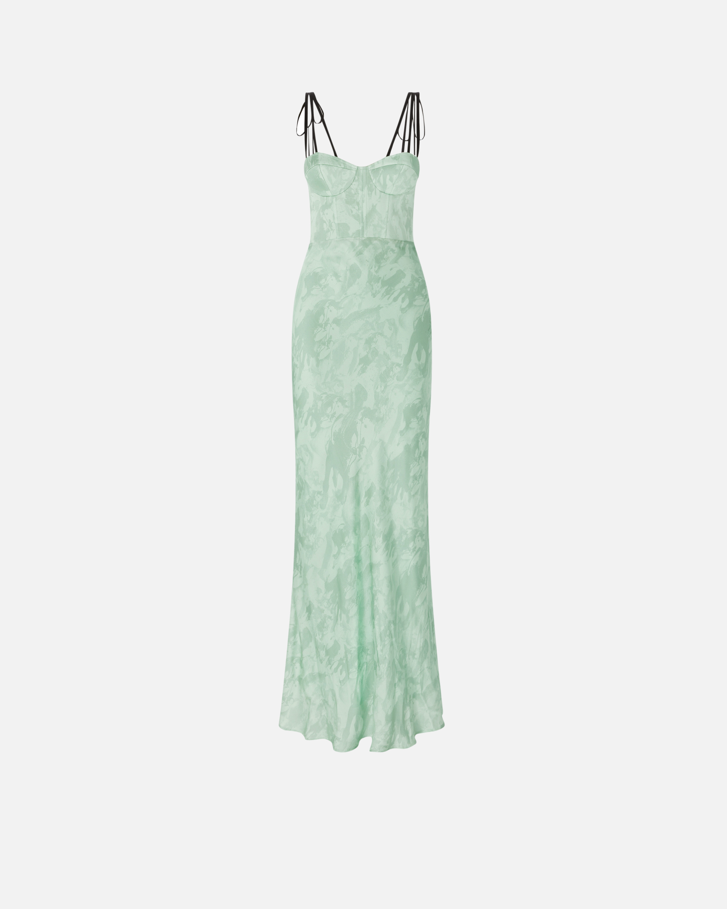 Pinko Reimagine By  X Patrick Mcdowell Long Satin Dress With Horse Print