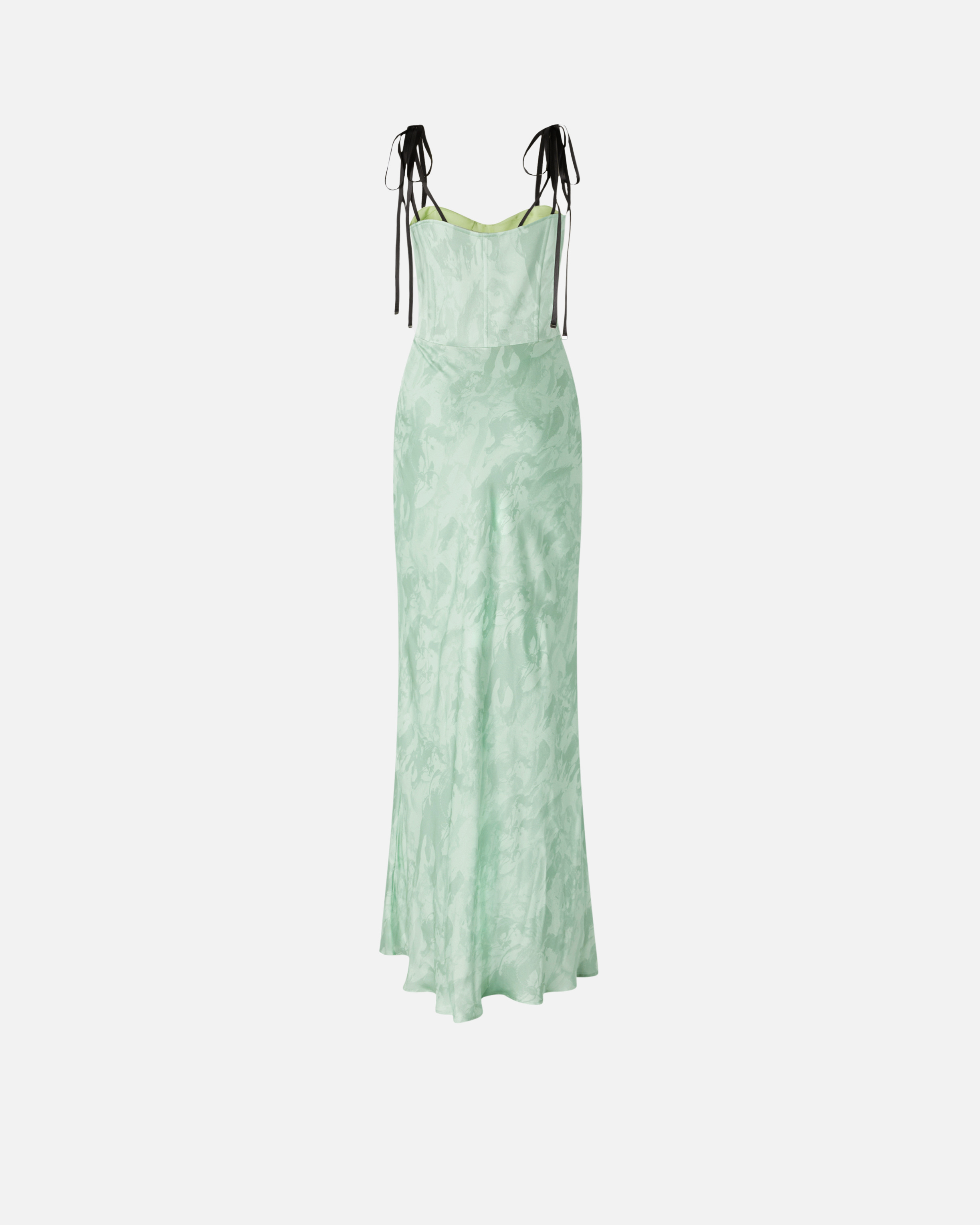 Pinko Reimagine By  X Patrick Mcdowell Long Satin Dress With Horse Print