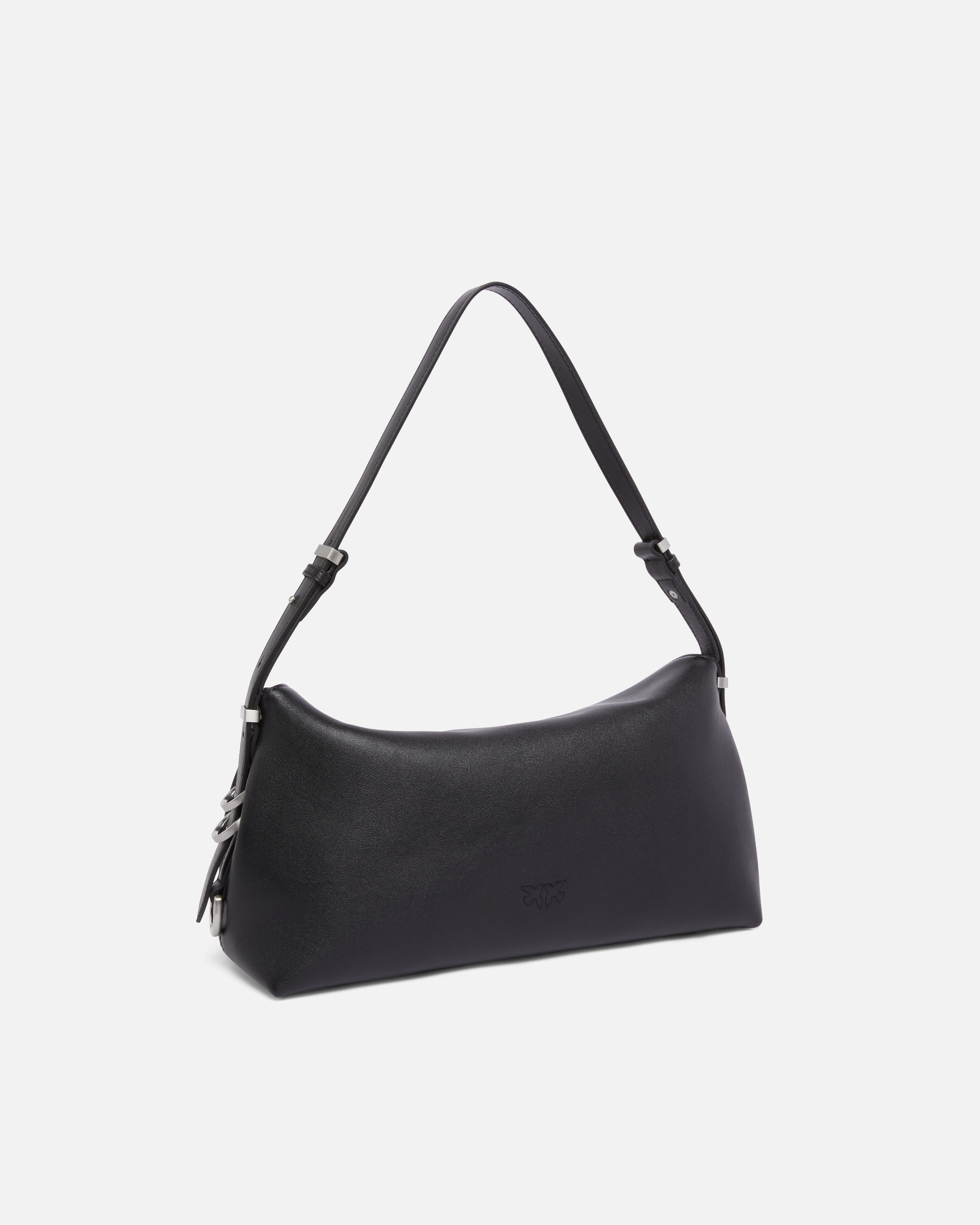 Pinko Medium Leather Saddle Bag Baguette Shoulder Bag