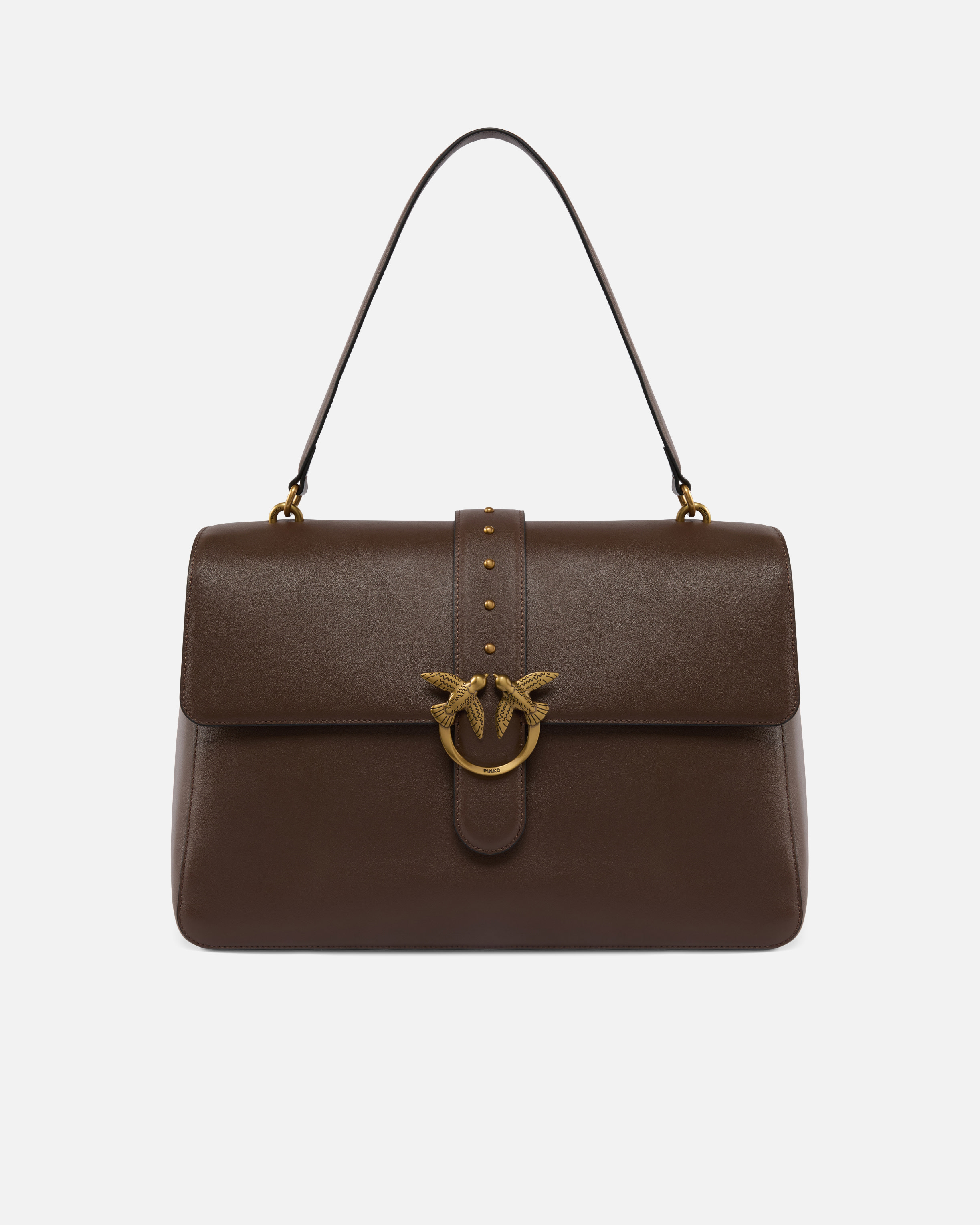 Pinko Leather Maxi Love Bag Slouchy Shoulder Bag