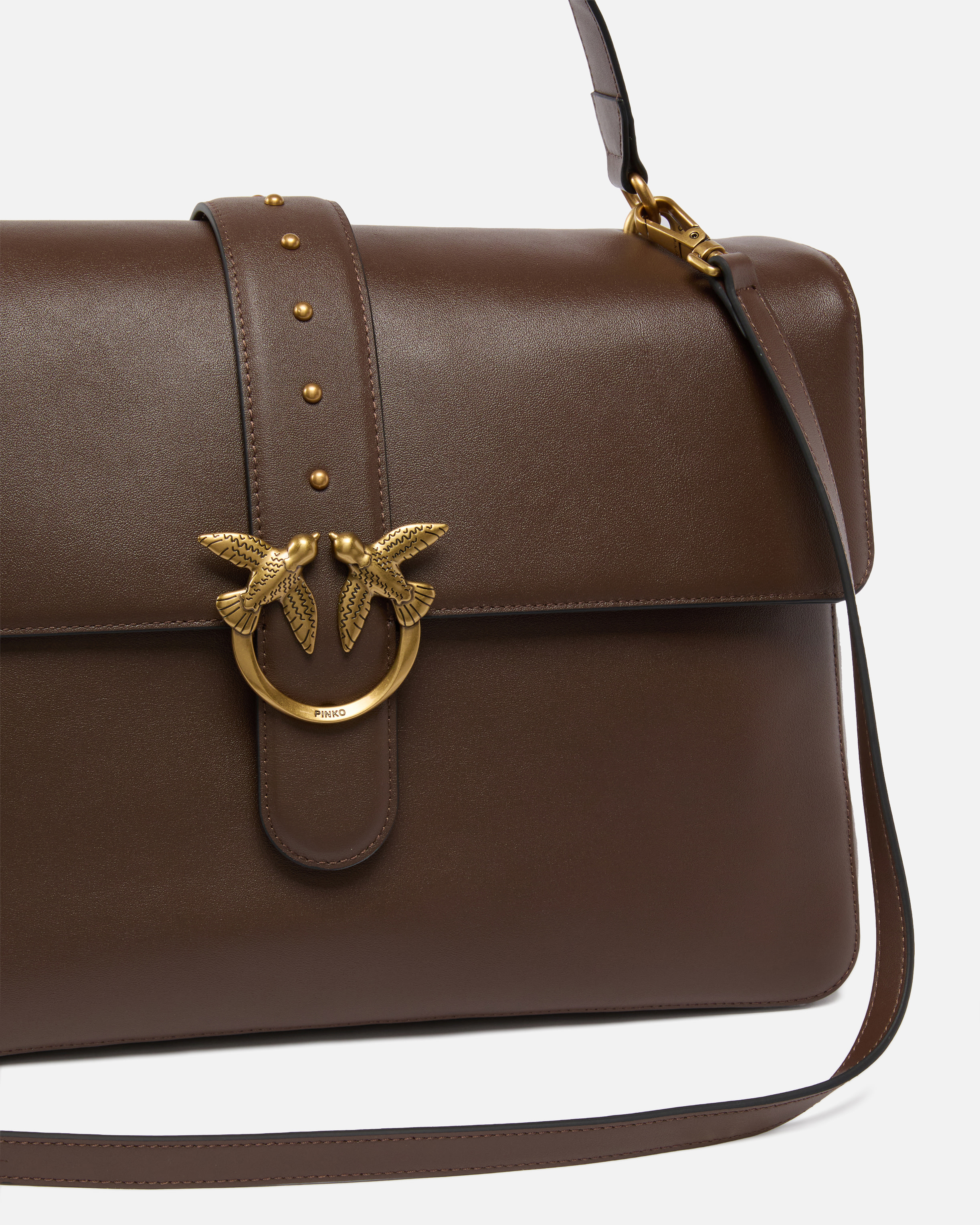 Pinko Leather Maxi Love Bag Slouchy Shoulder Bag
