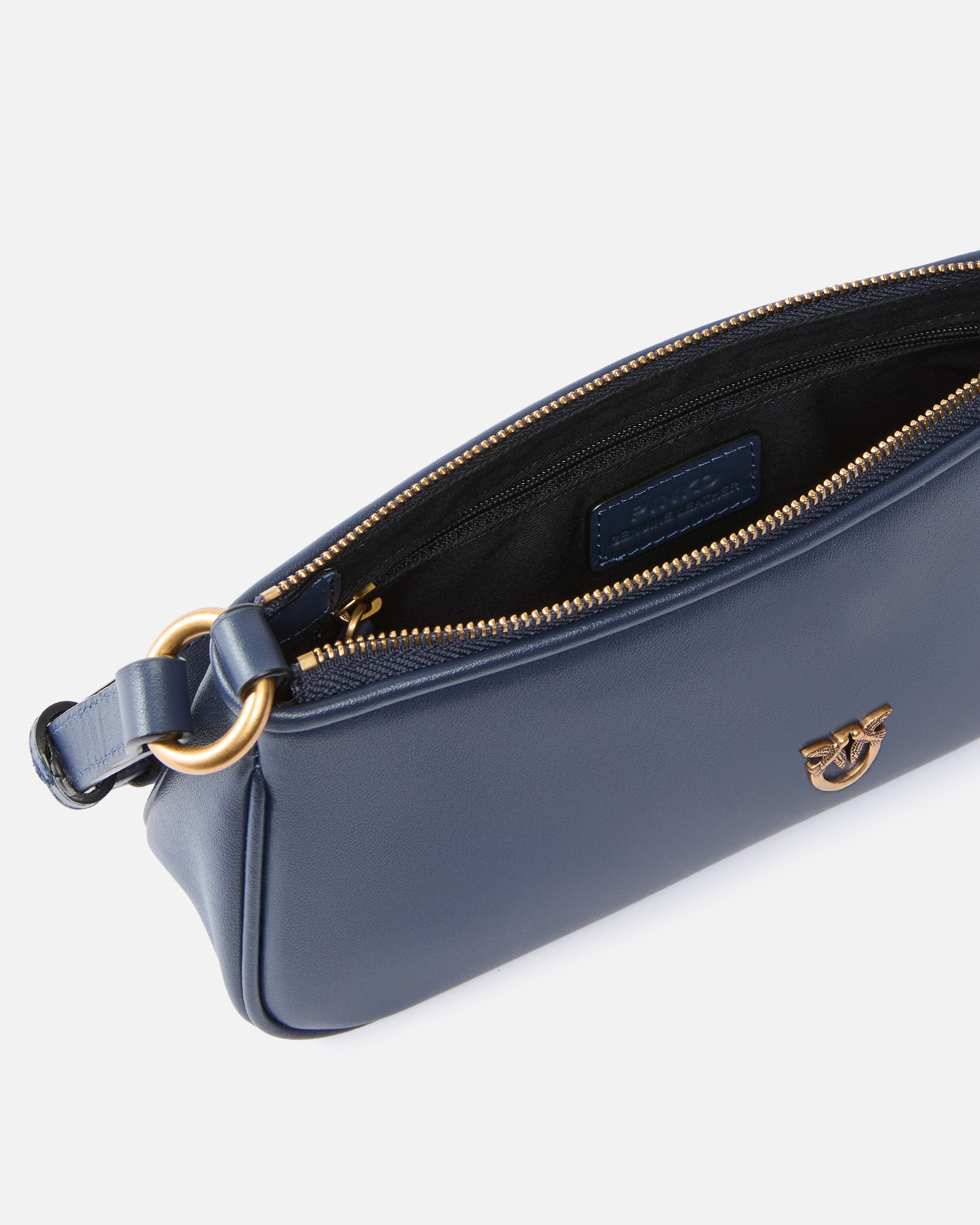 Leather Mini Half Moon Baguette crossbody bag PINKO → Shop