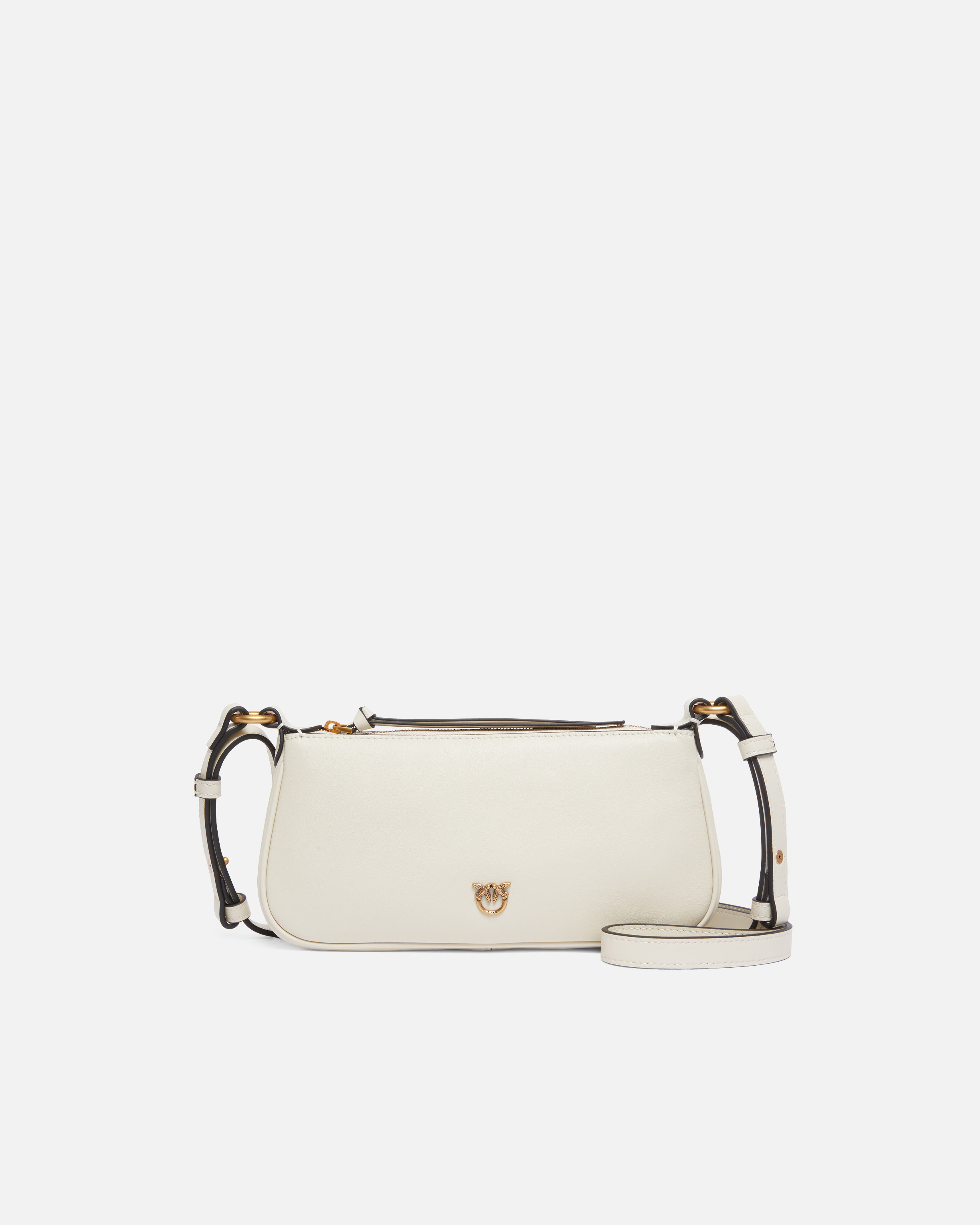 Leather Mini Half Moon Baguette crossbody bag PINKO → Shop