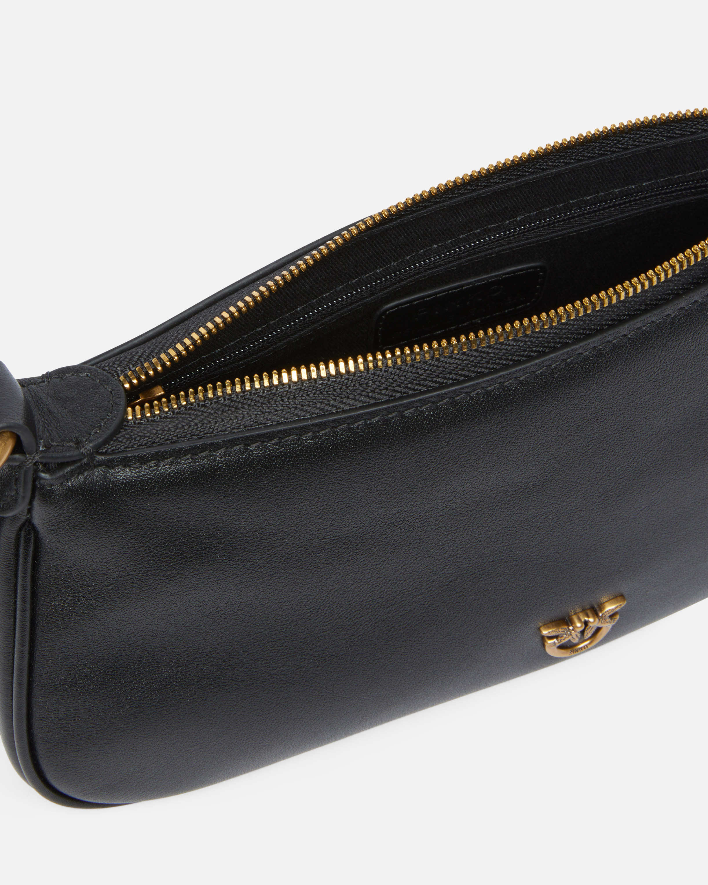 Mini Half Moon Baguette Leather Crossbody Bag PINKO → Shop