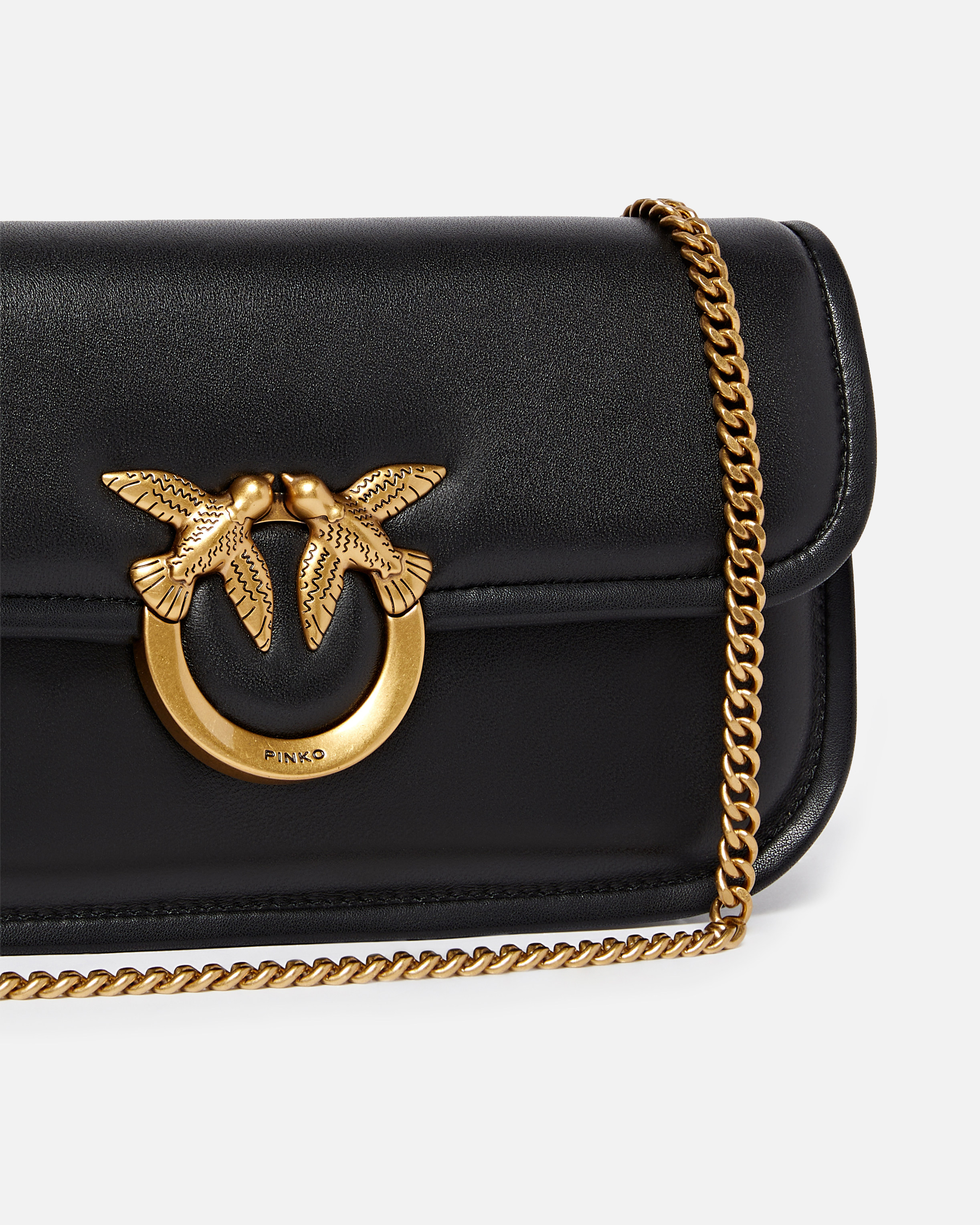 Pinko Small Love Bag Box Crossbody Bag In Nappa Leather In Multi