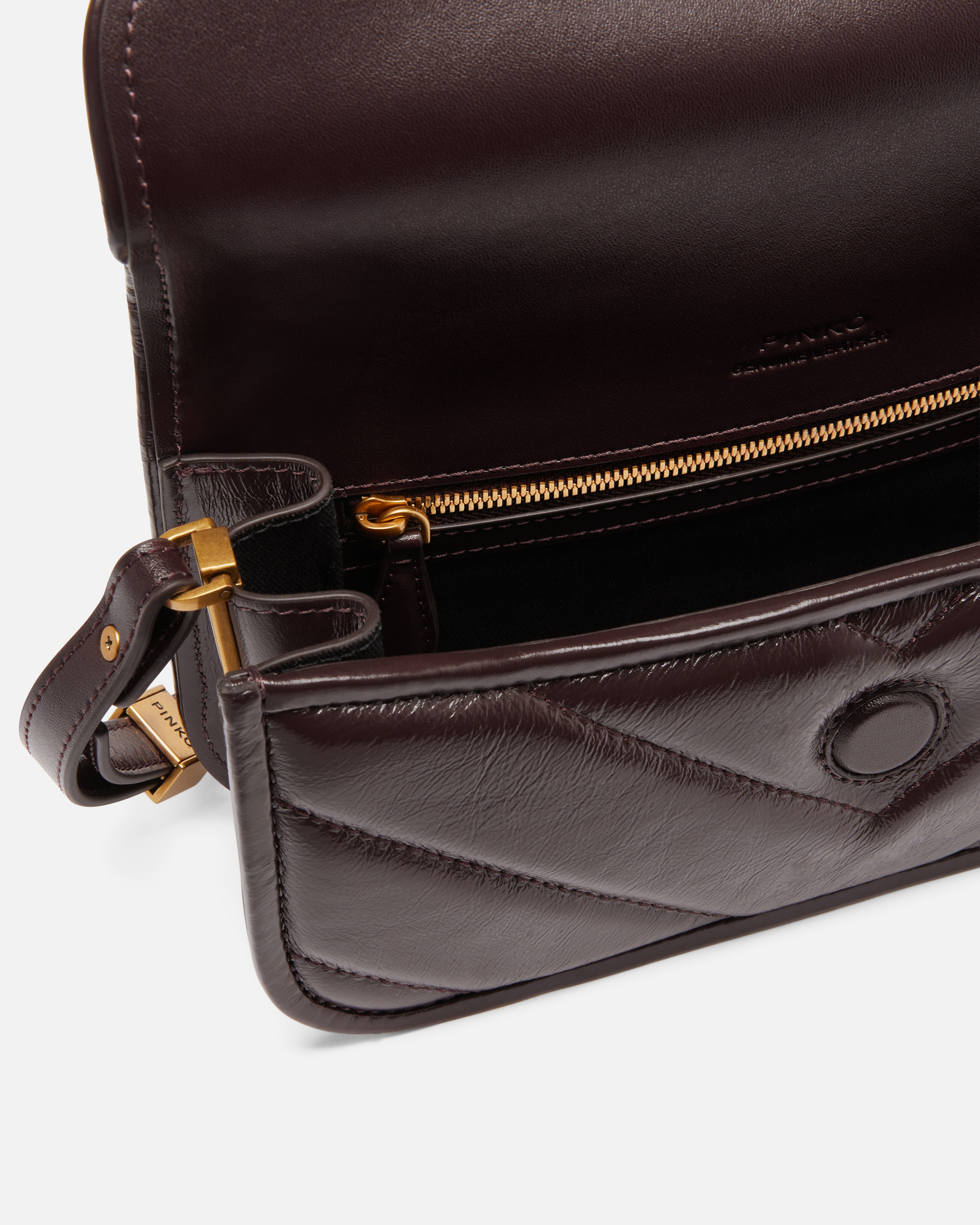 Pinko Quilted Birds-embellished Cross Body Bag