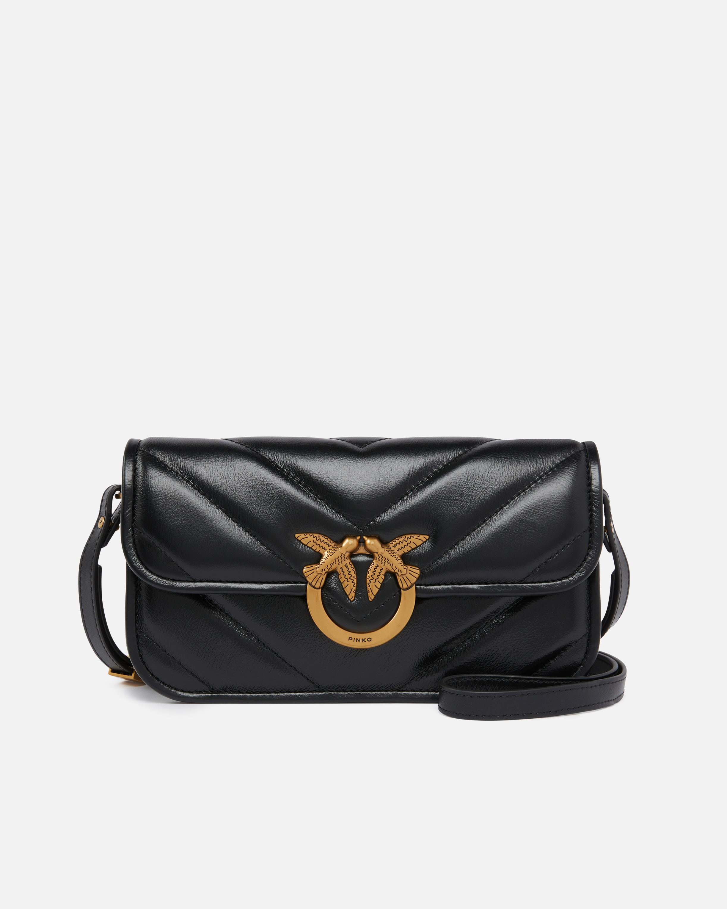 Pinko Baguette Model Shoulder Bag In Black