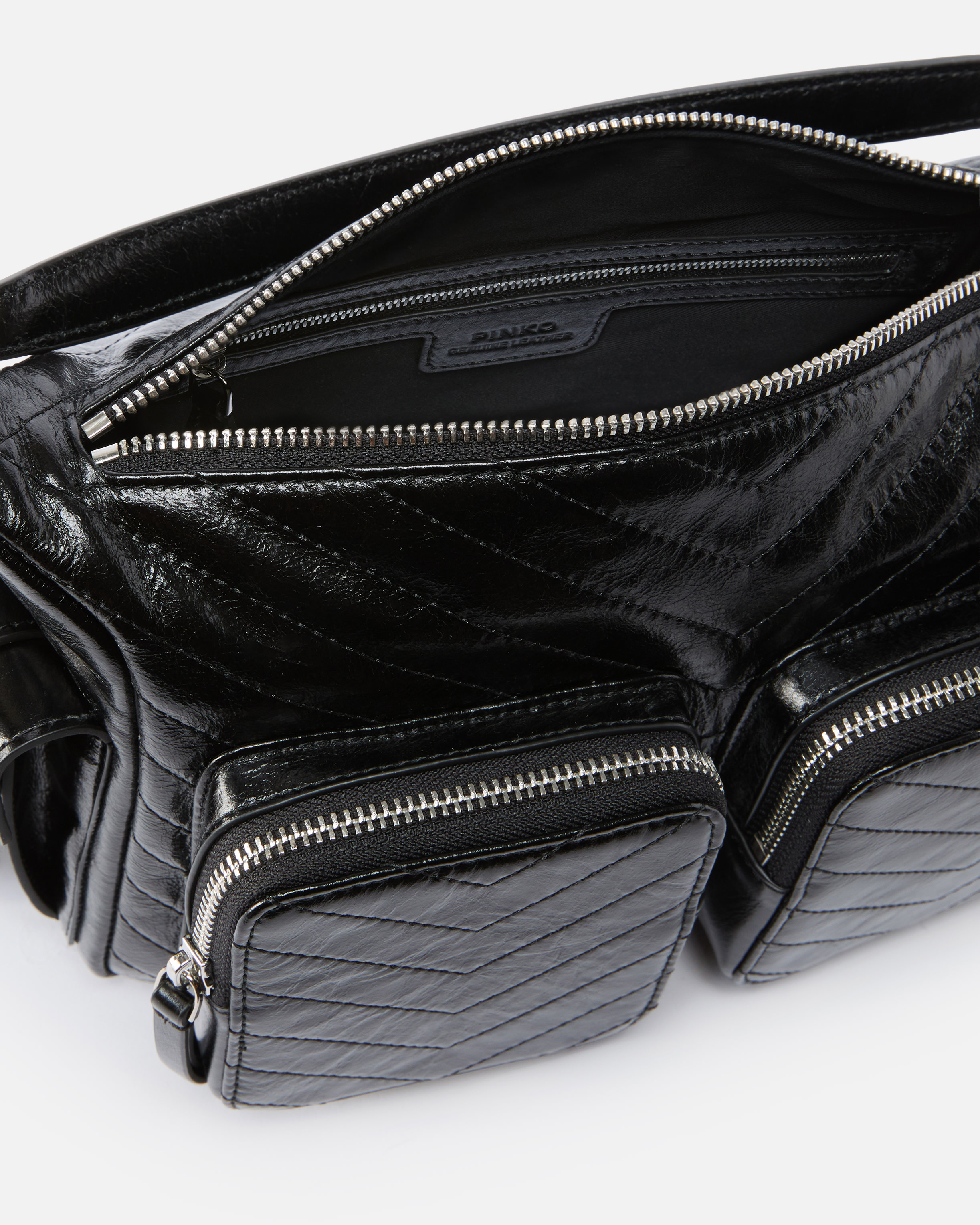 Borsa a mano Cargo Bag media in pelle con tasche 3