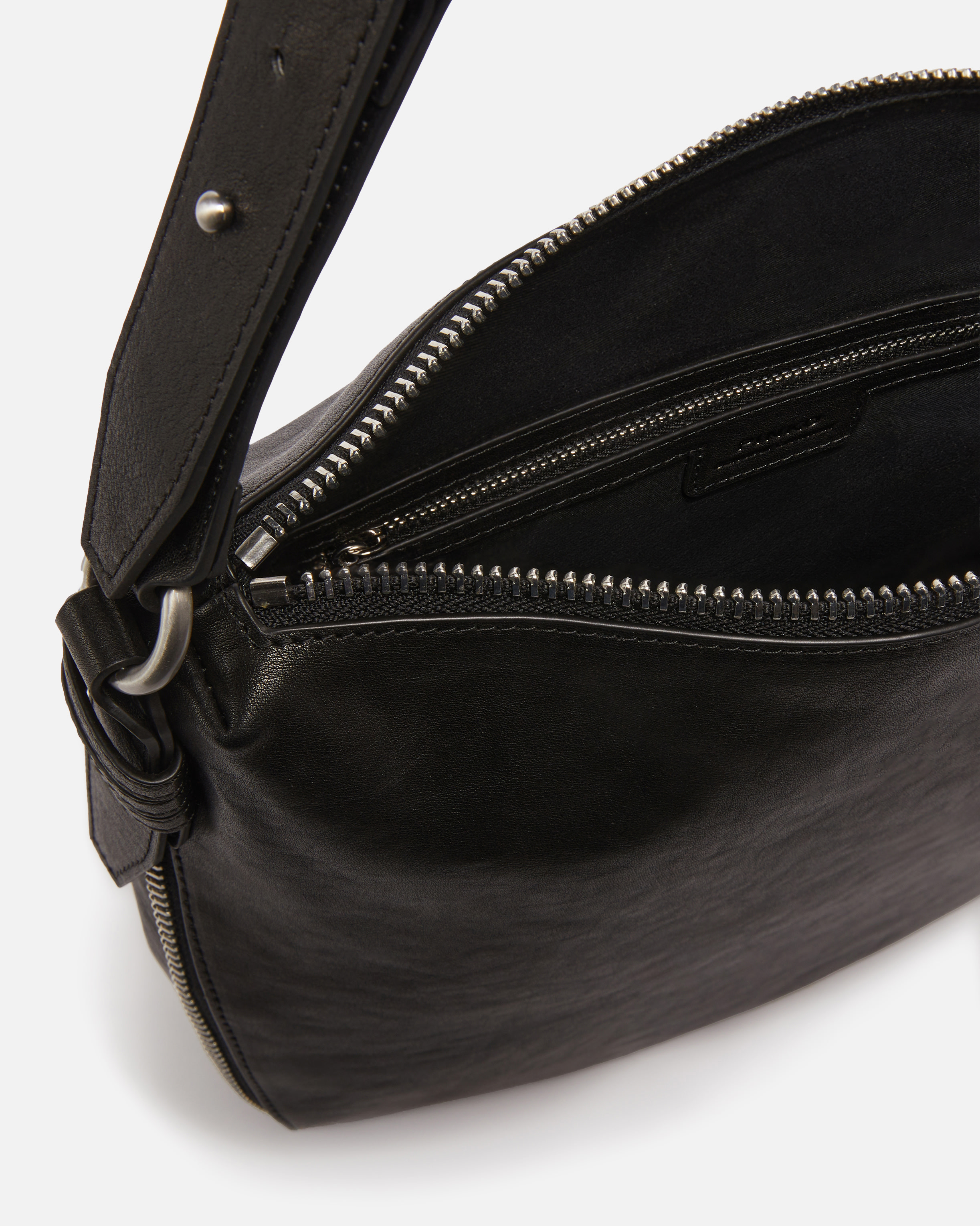Pinko Medium Leather Hobo Bag With Love Birds Logo