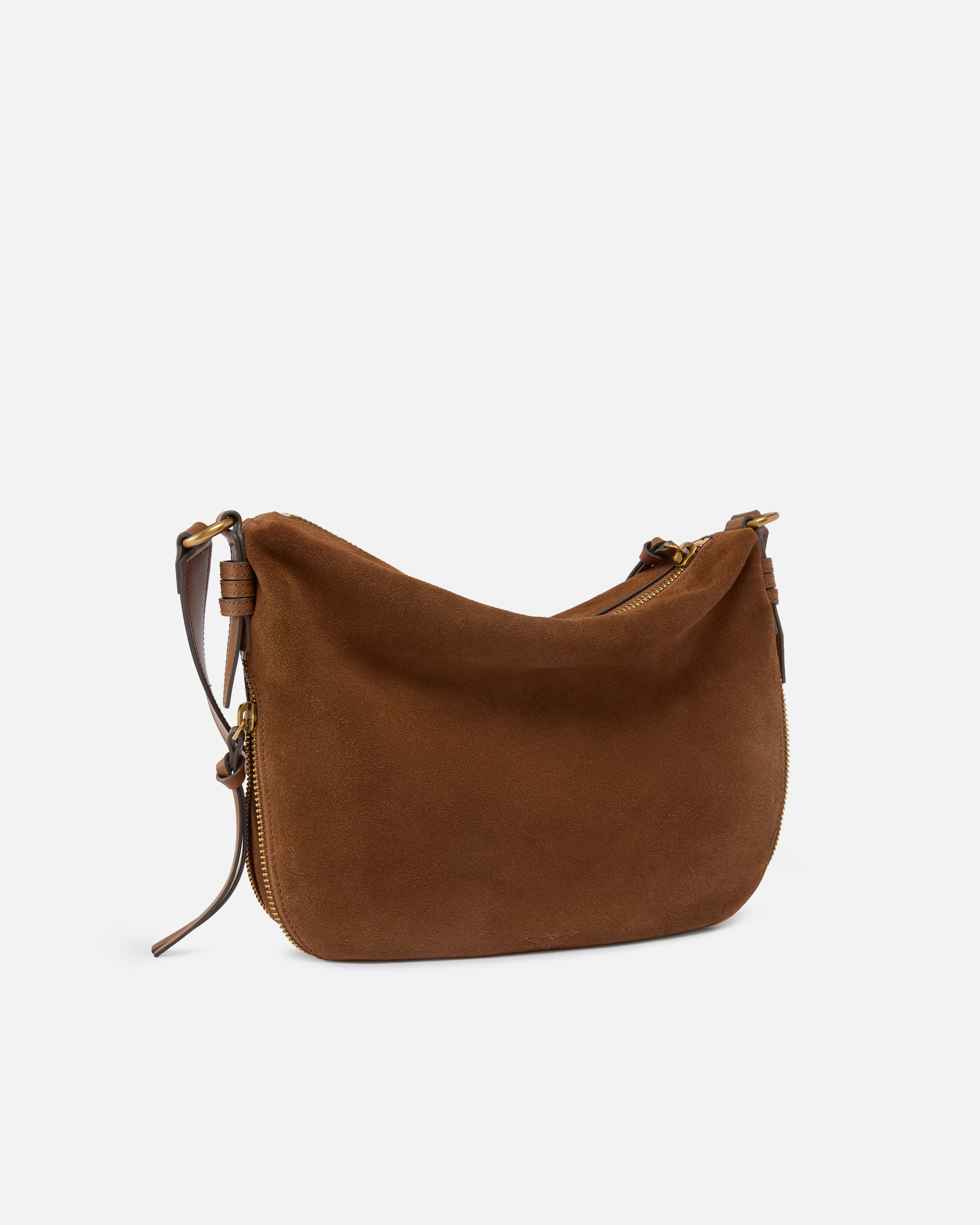 Замшевая сумка хобо на плечо среднего размера с логотипом Love Birds 1