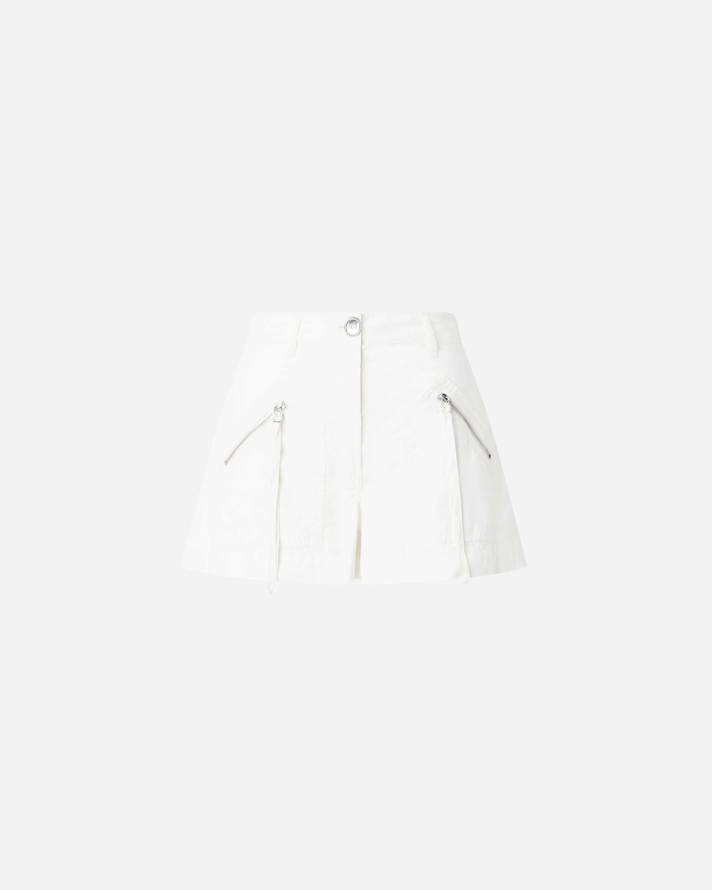 Pinko Cotton Shorts With Pockets And Zip In White