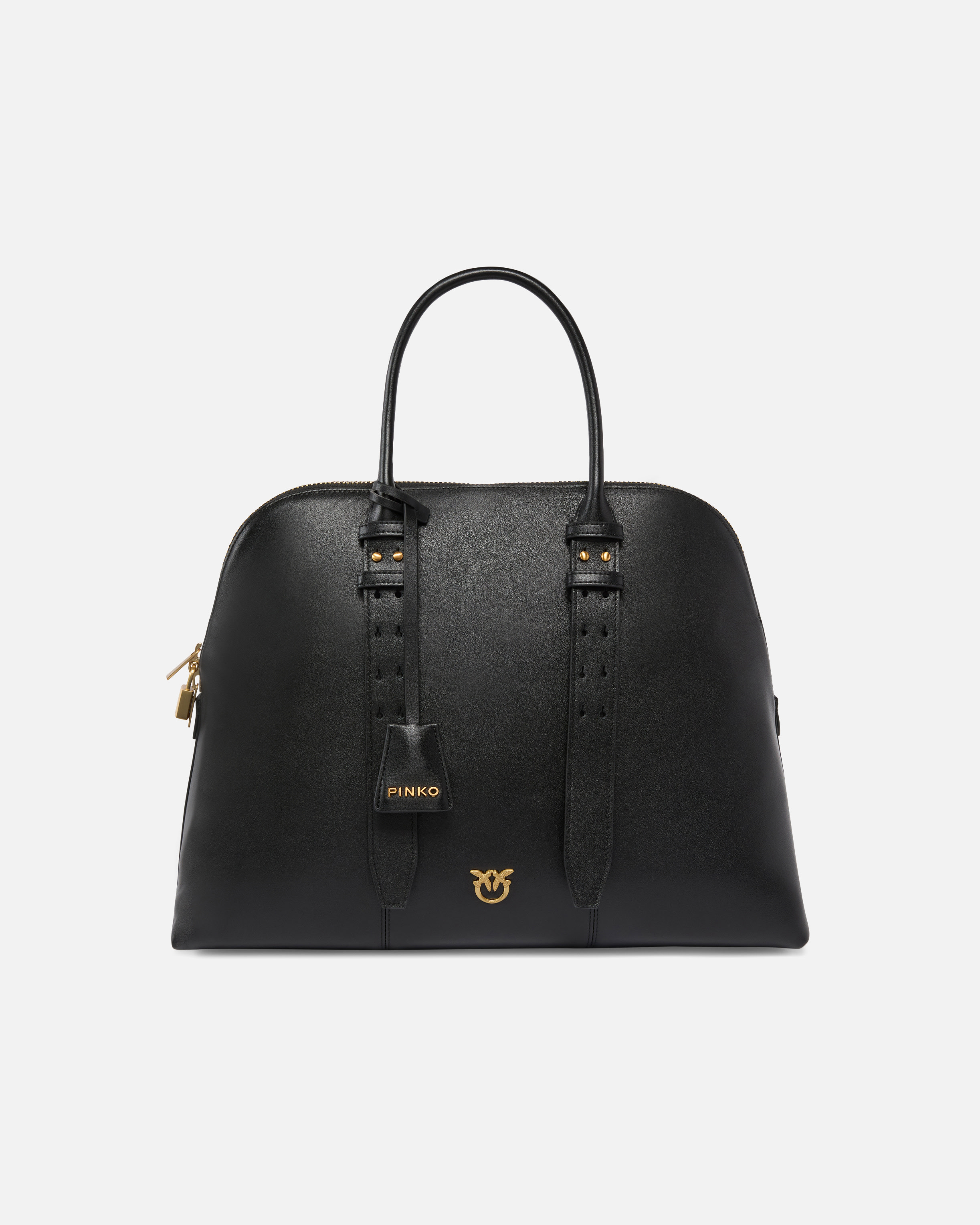 Pinko Maxi Leather Escape Bag Bowling Bag