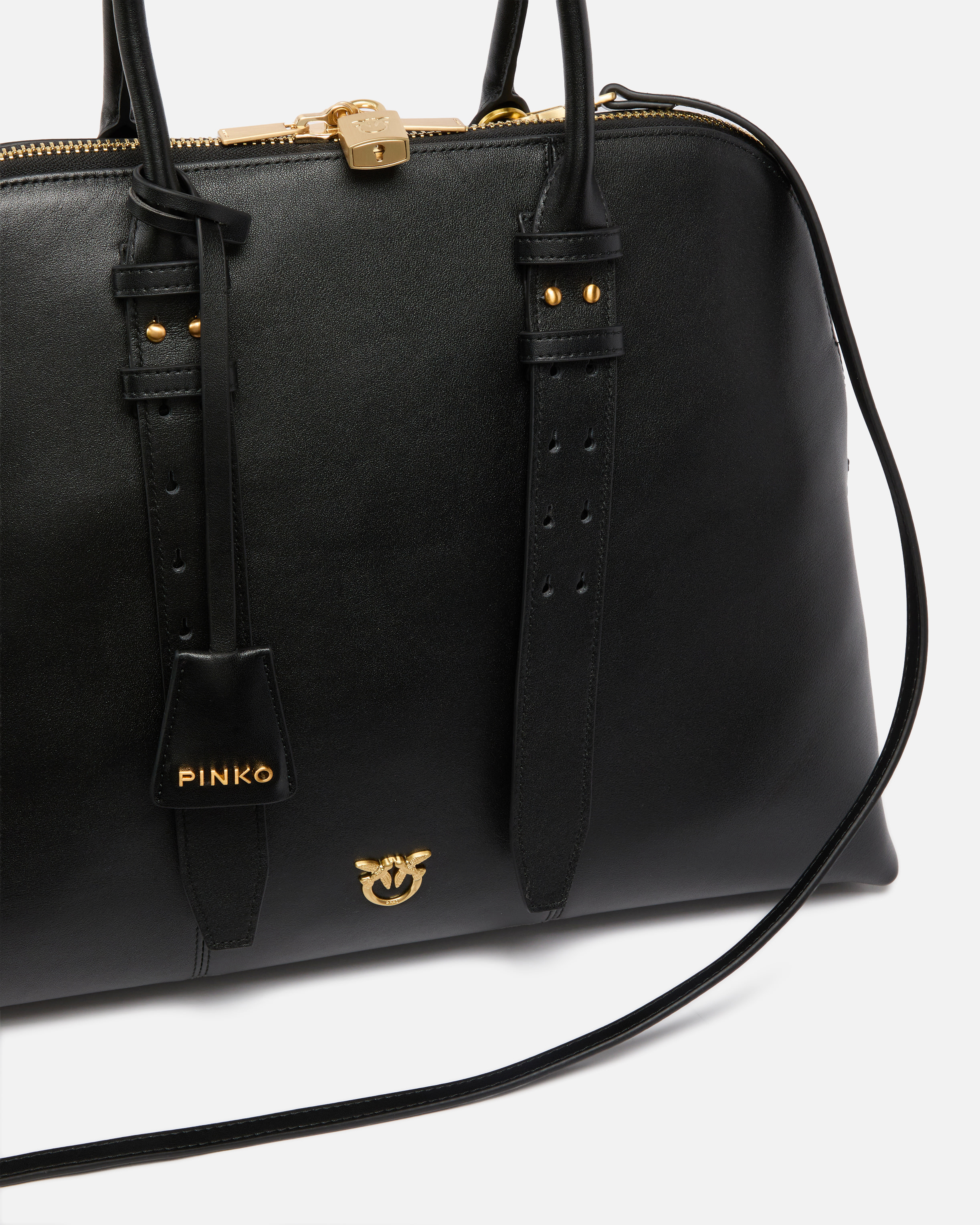 Pinko Maxi Leather Escape Bag Bowling Bag