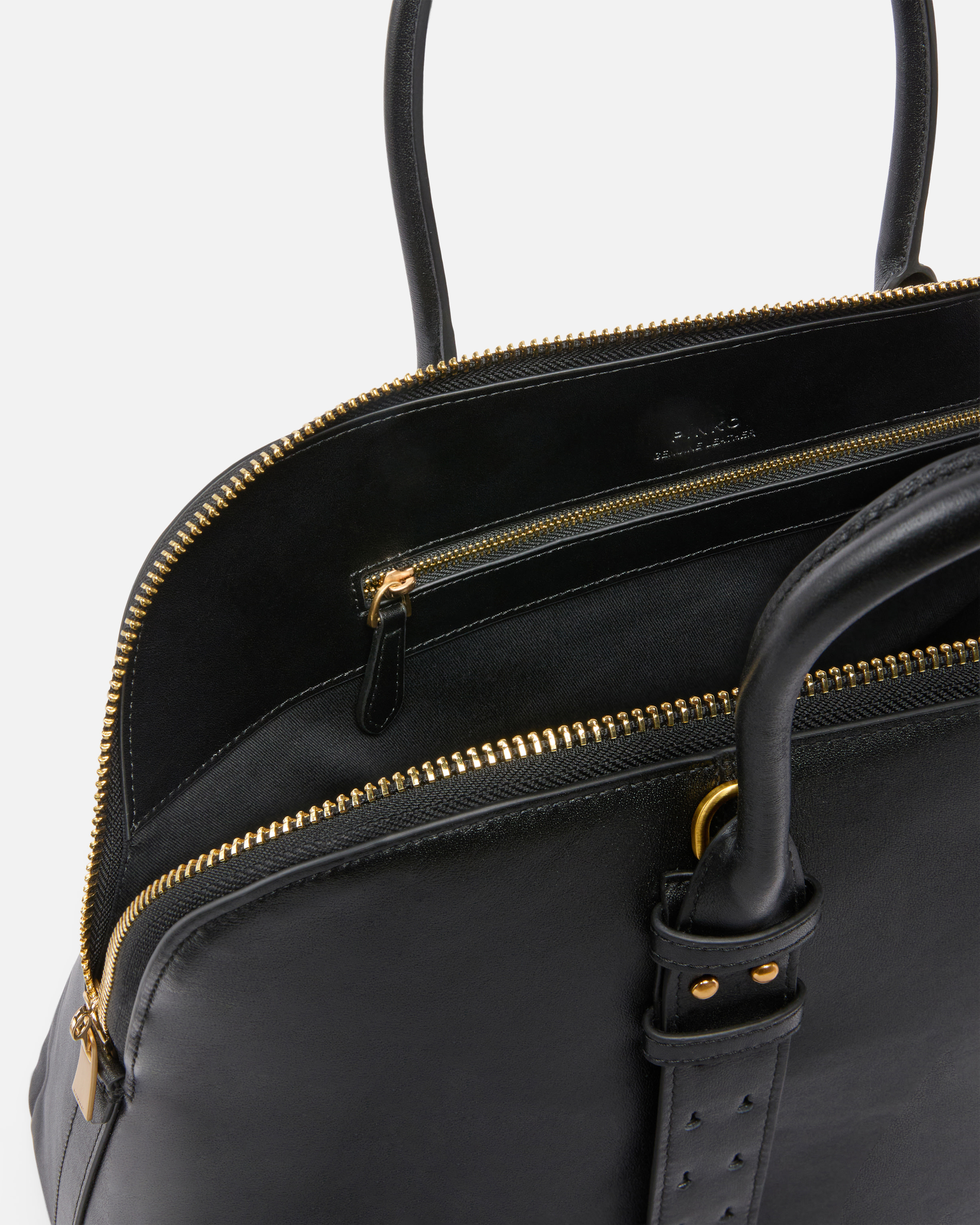 Pinko Maxi Leather Escape Bag Bowling Bag