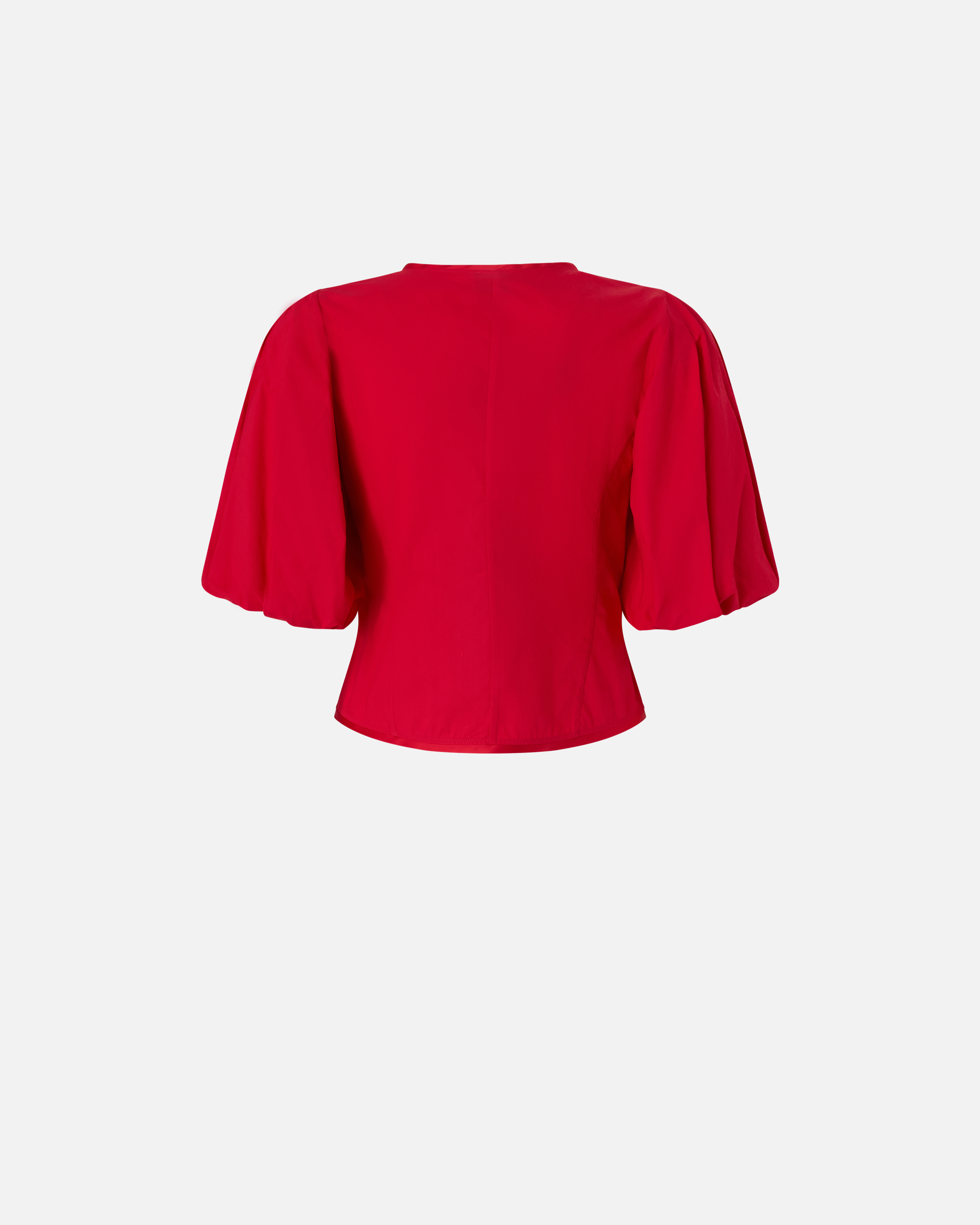Pinko Cotton Blouse With Metal Buckles In Salsa Red