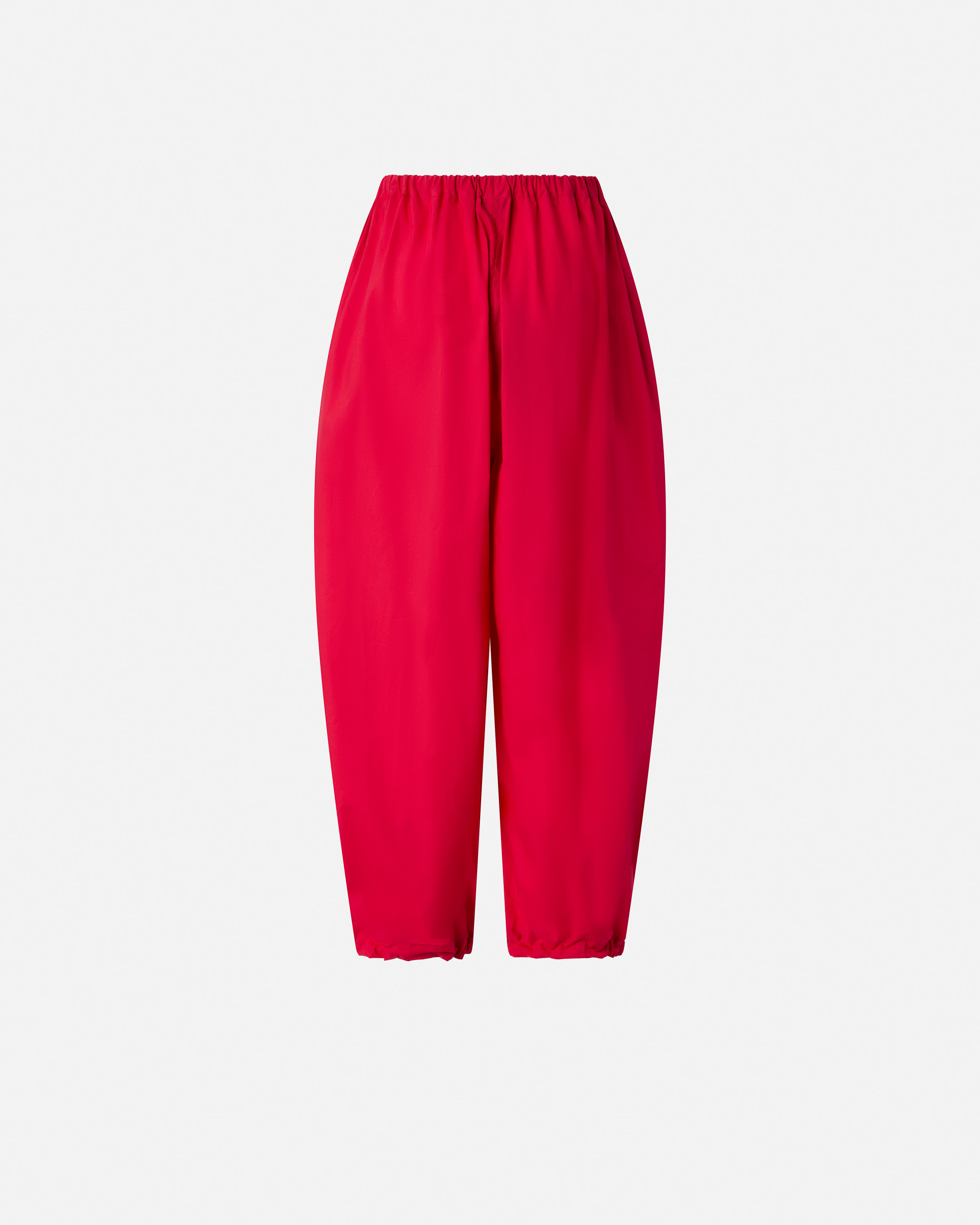 Pinko Lightweight Balloon Pants With Drawstring In Rosso Salsa