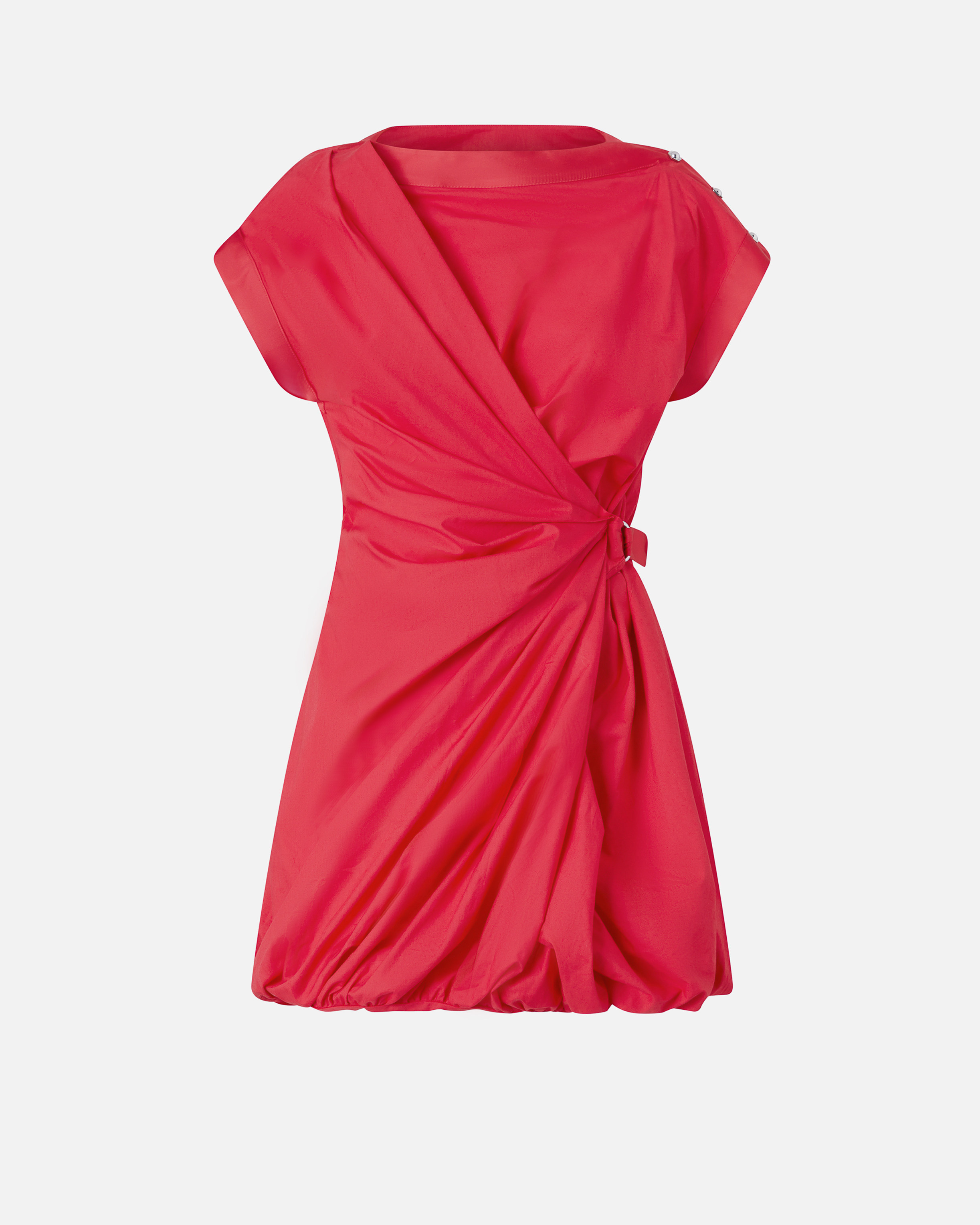 Pinko Asymmetrical Draped Mini Dress