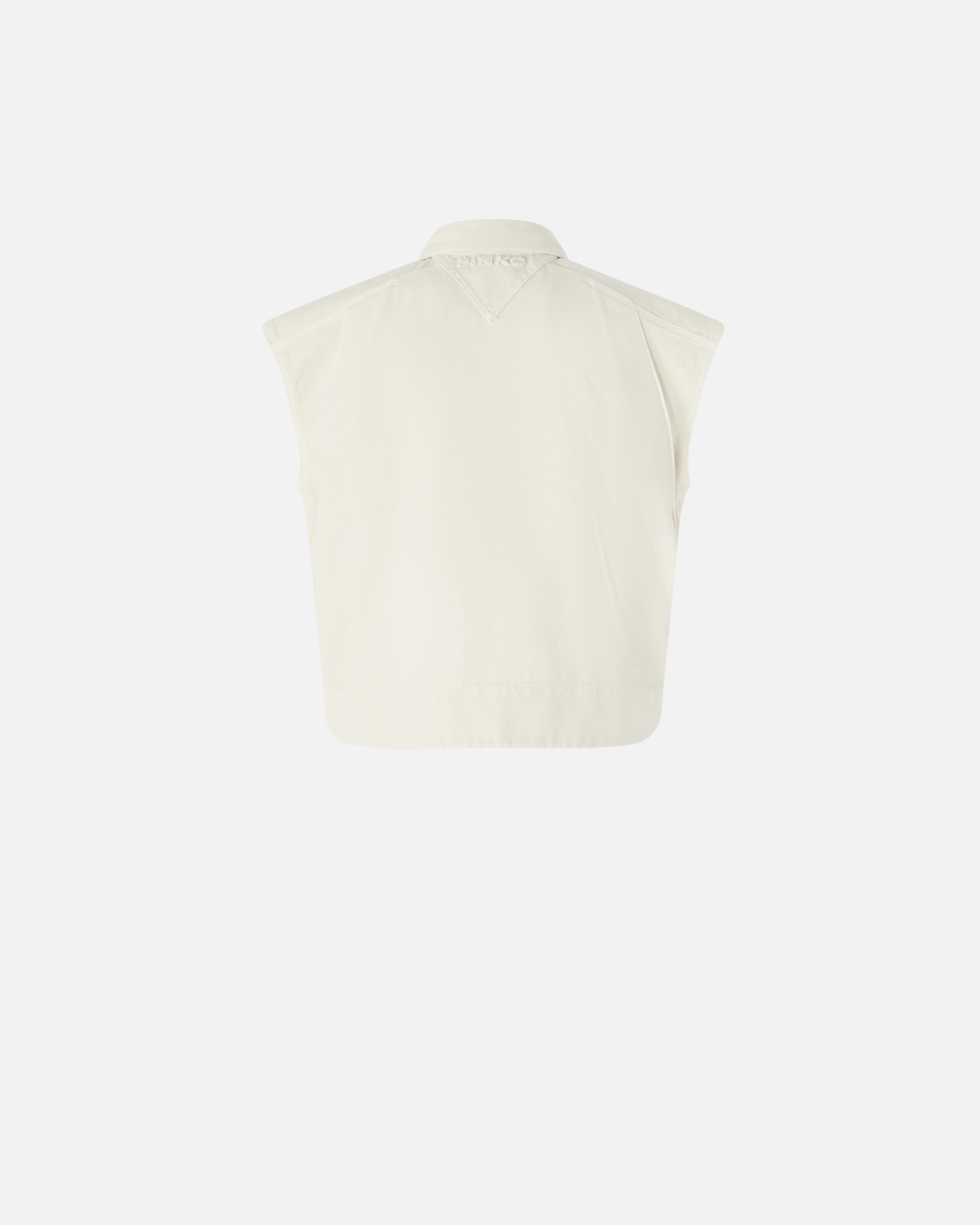 Pinko Cropped Collar Vest With Structured Shoulders