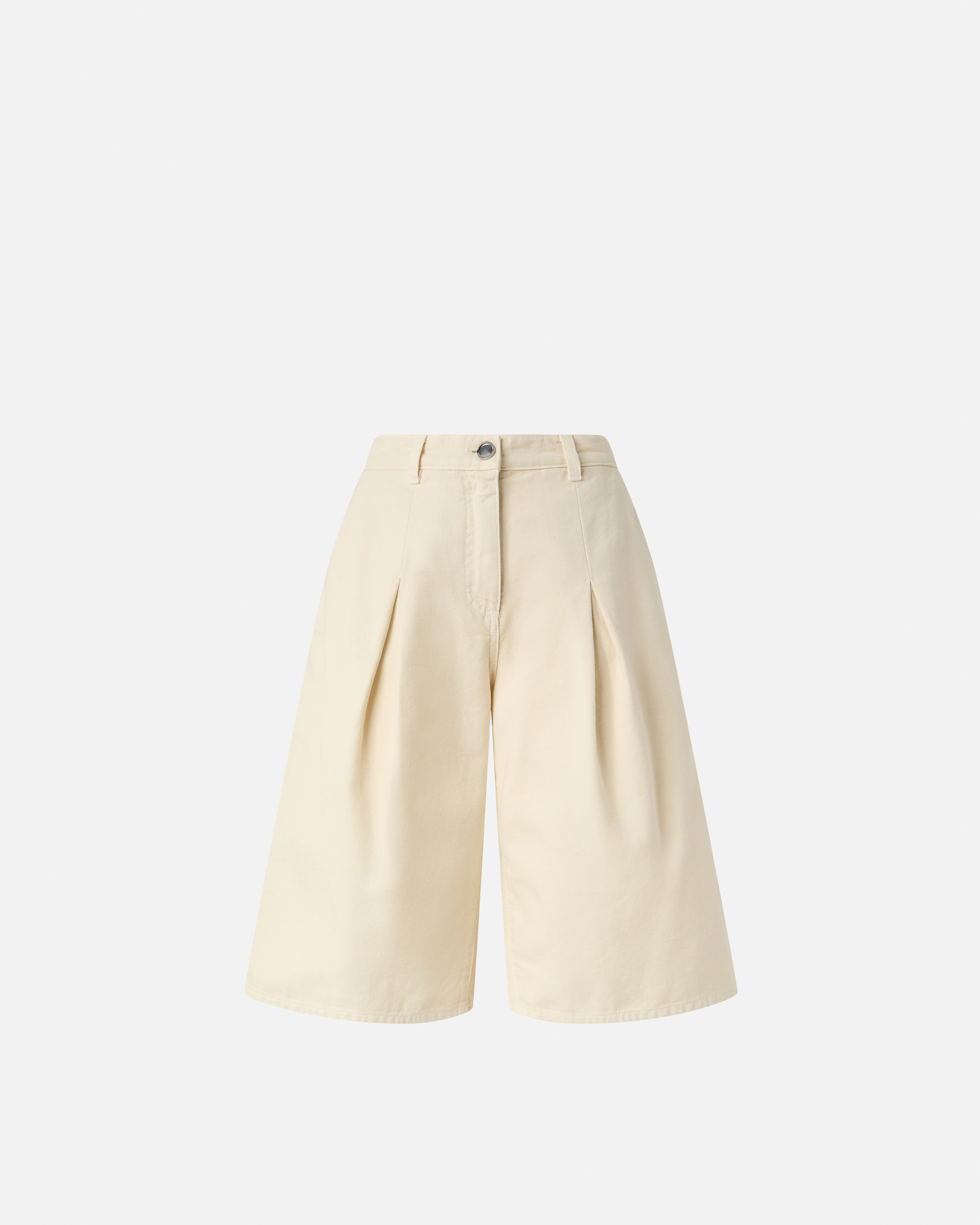 Pinko Wide Cotton Bermuda Shorts With Pockets