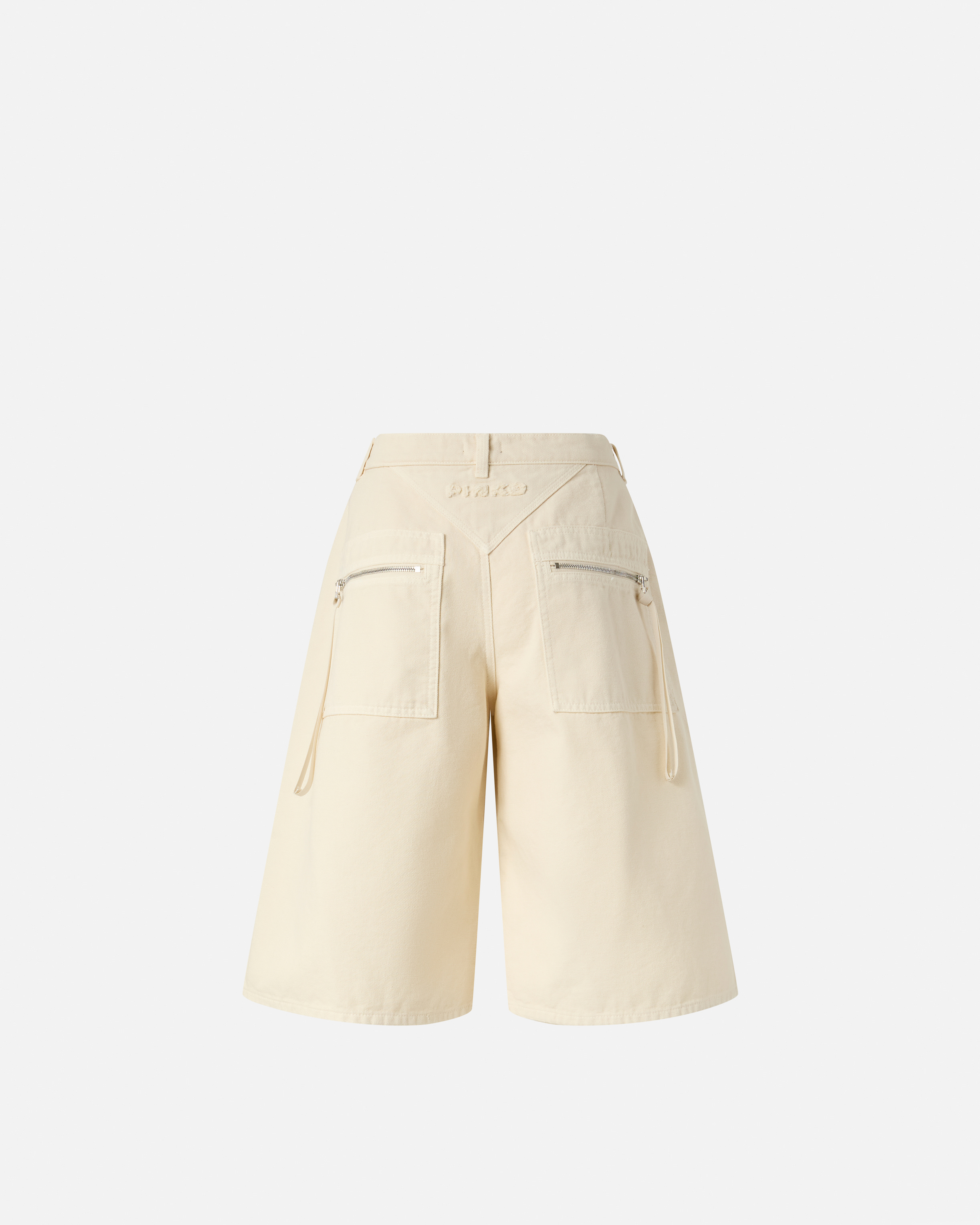 Pinko Wide Cotton Bermuda Shorts With Pockets