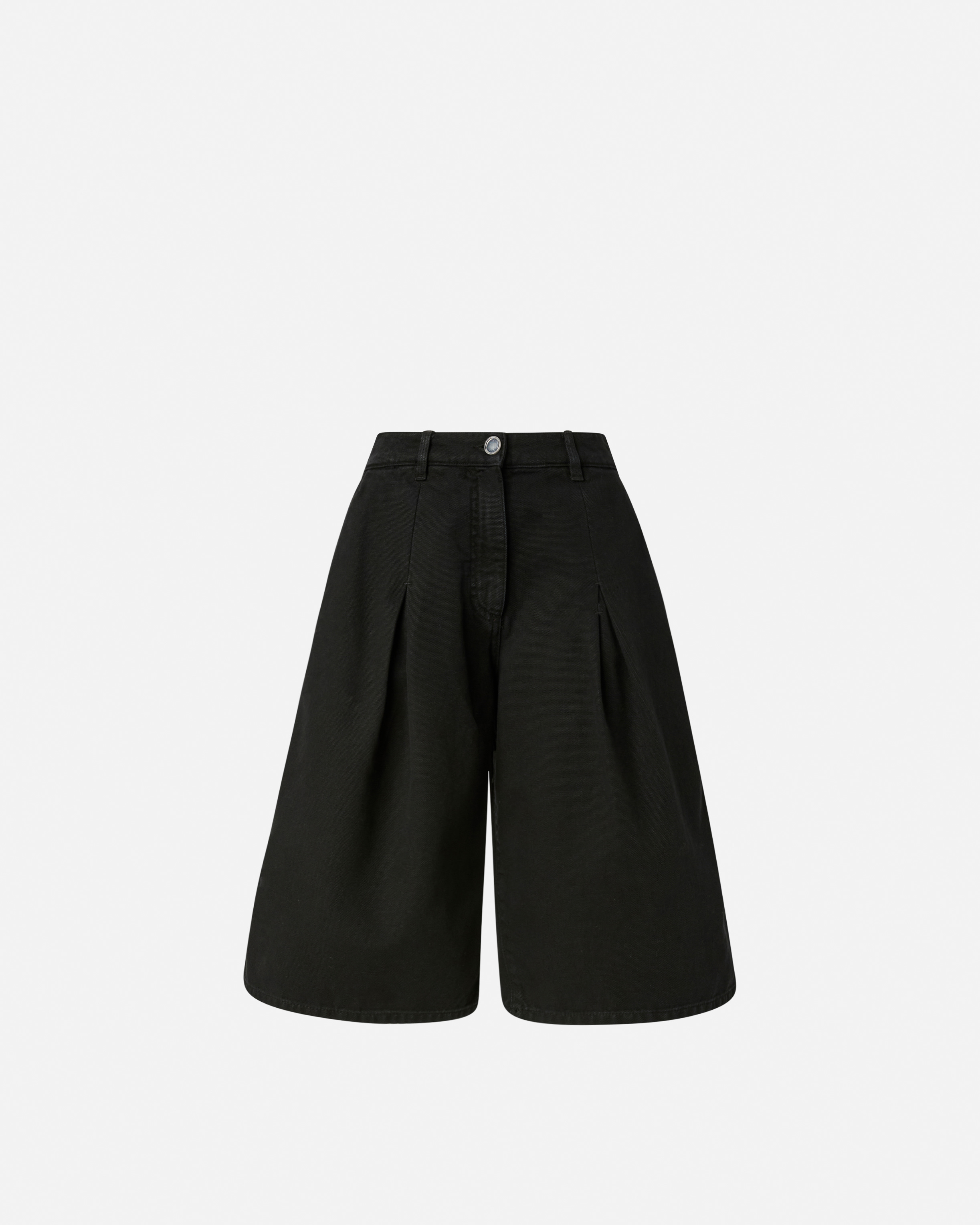 Pinko Wide Cotton Bermuda Shorts With Pockets