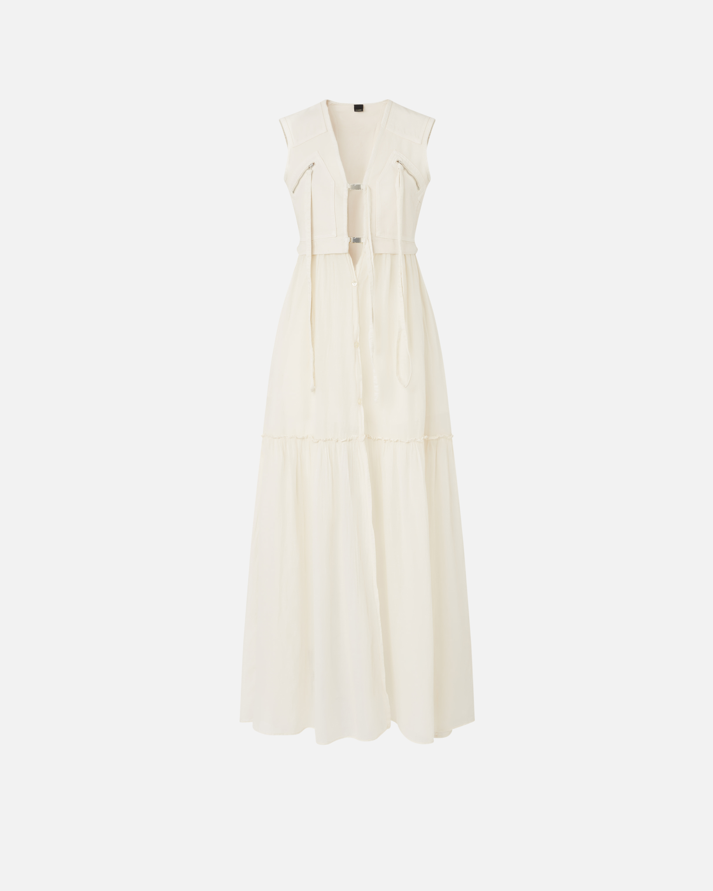 オールインワン・サロペット Pinko ANDRES LONG COTTON DRESS WITH UTILITY SLEEVELESS VEST 105246A2MI-C00