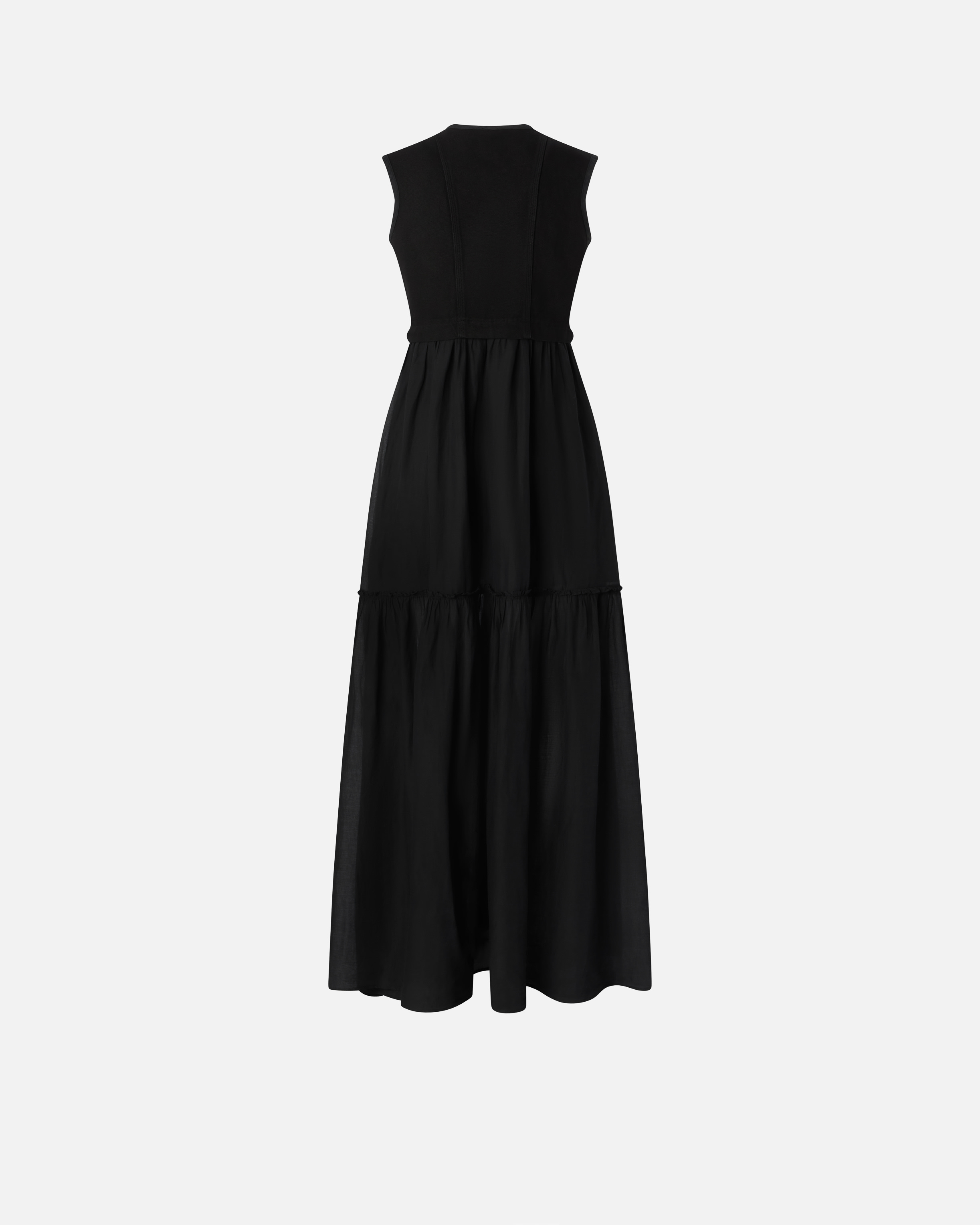 Long cotton dress with utility-style vest PINKO → Shop Online