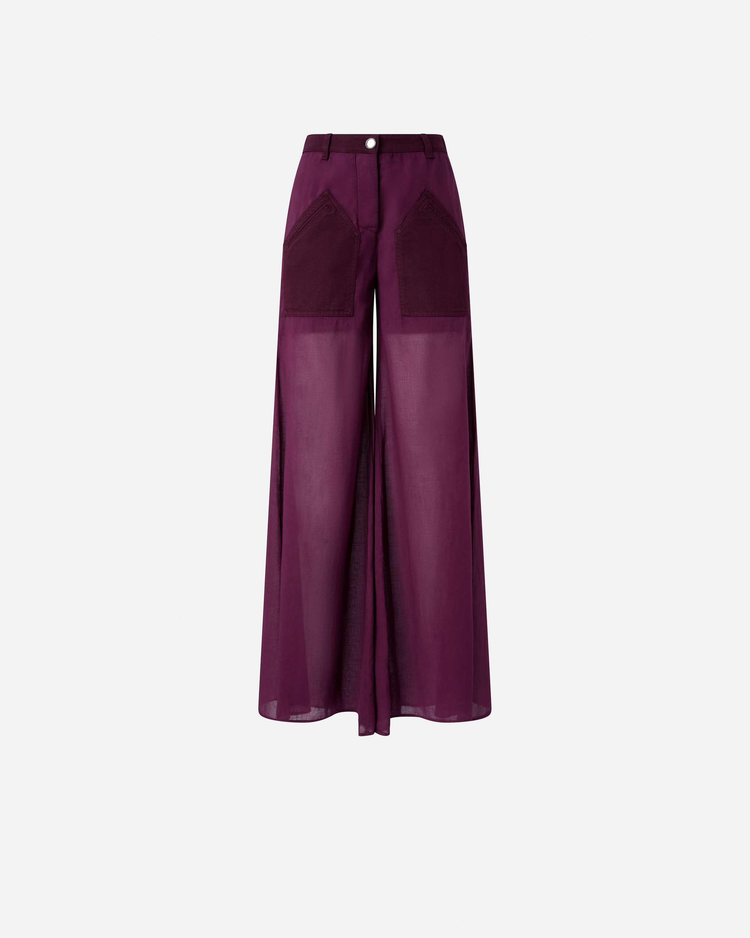 Pinko Cotton Palazzo Trousers With Pockets