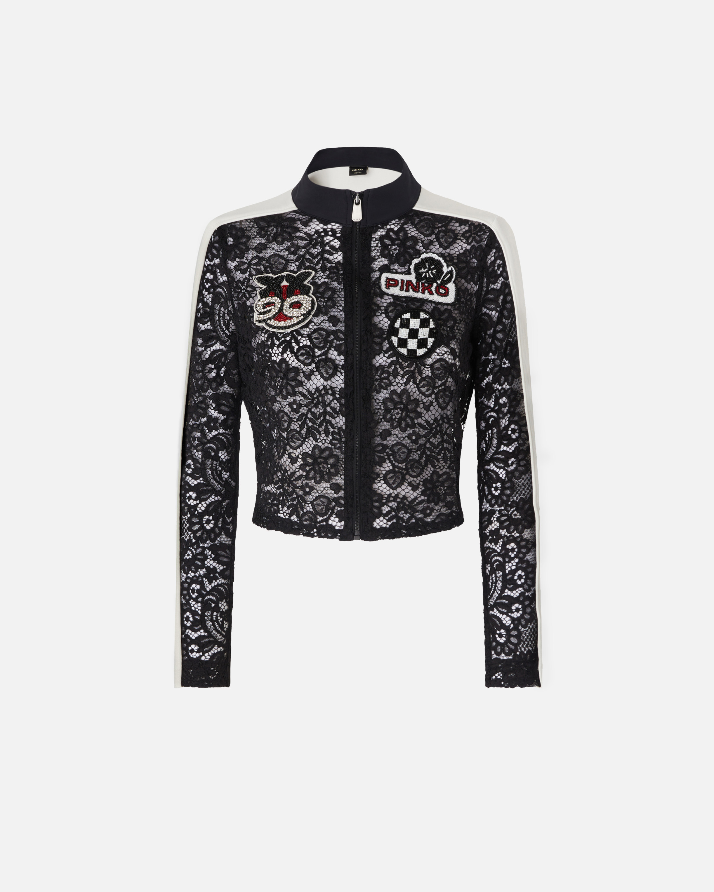 【プリン】patchwork embroidery lace jacket プリン】patchwork embroidery lace jacket Embroidered Floral