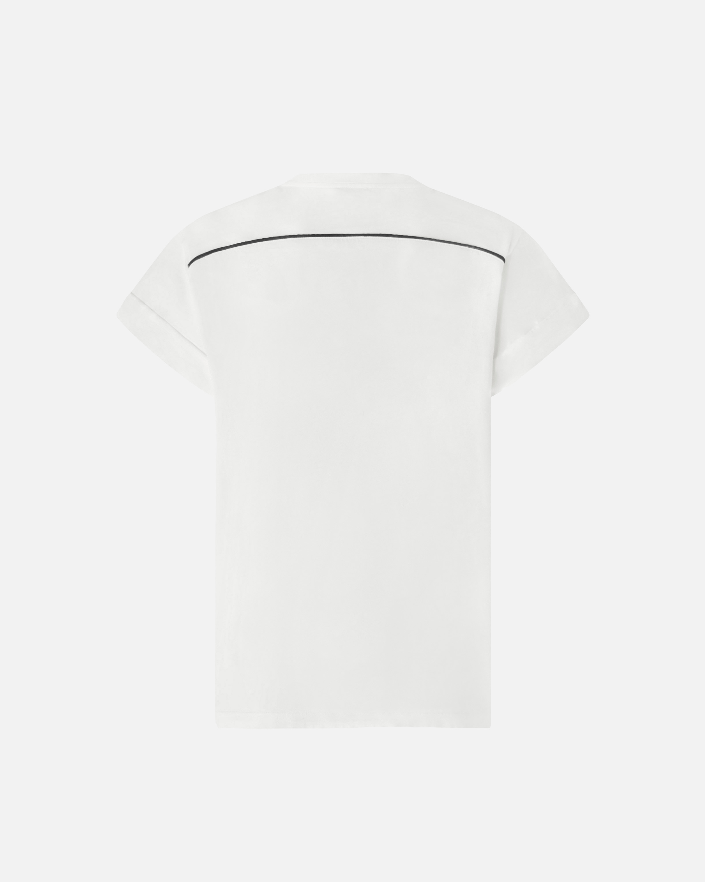 Pinko Crew Neck T-shirt Embroidered Patches In Snow White