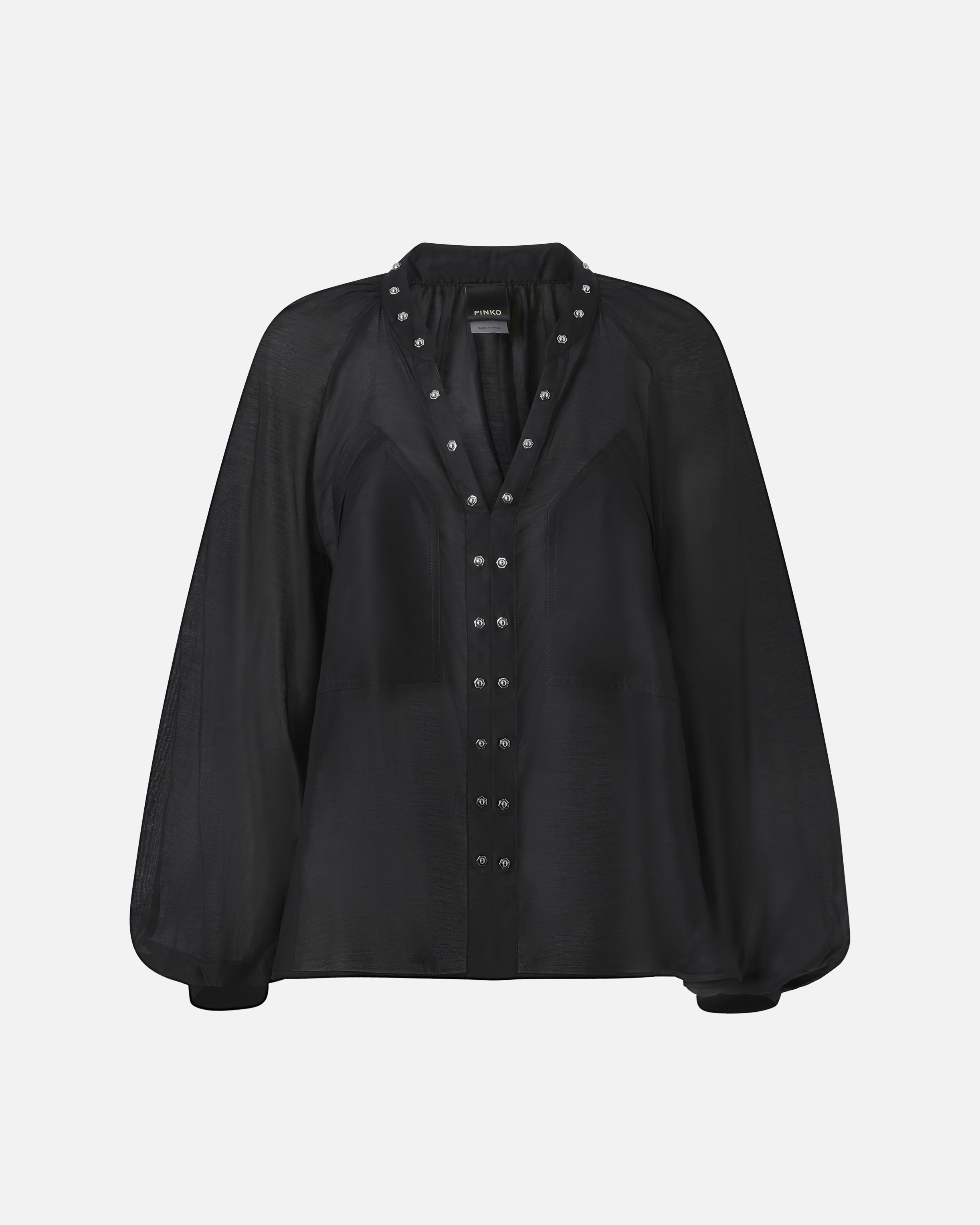 Pinko Silk Blend Blouse With Small Metal Studs