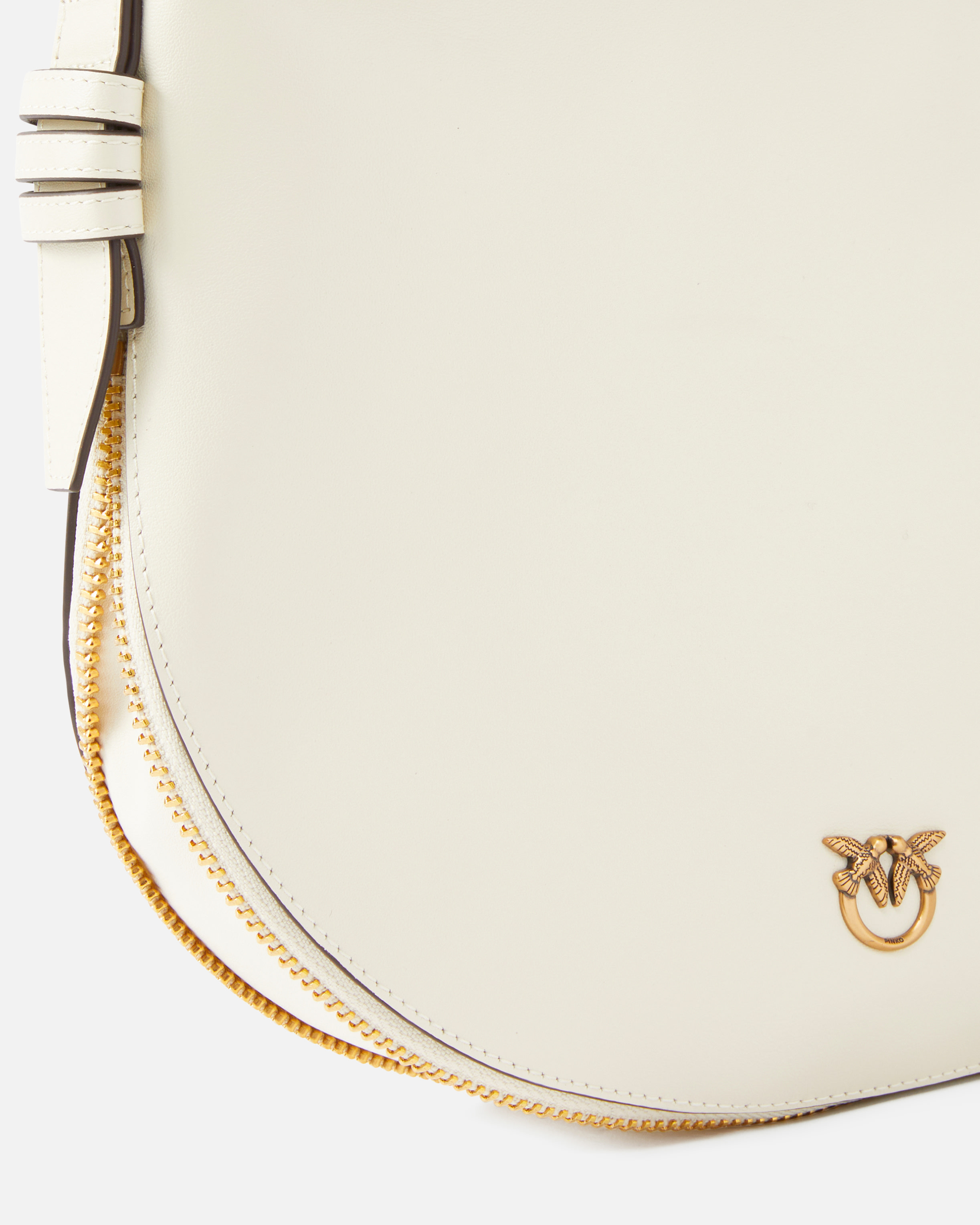 Pinko Small Leather Hobo Shoulder Bag With Zip In Multi