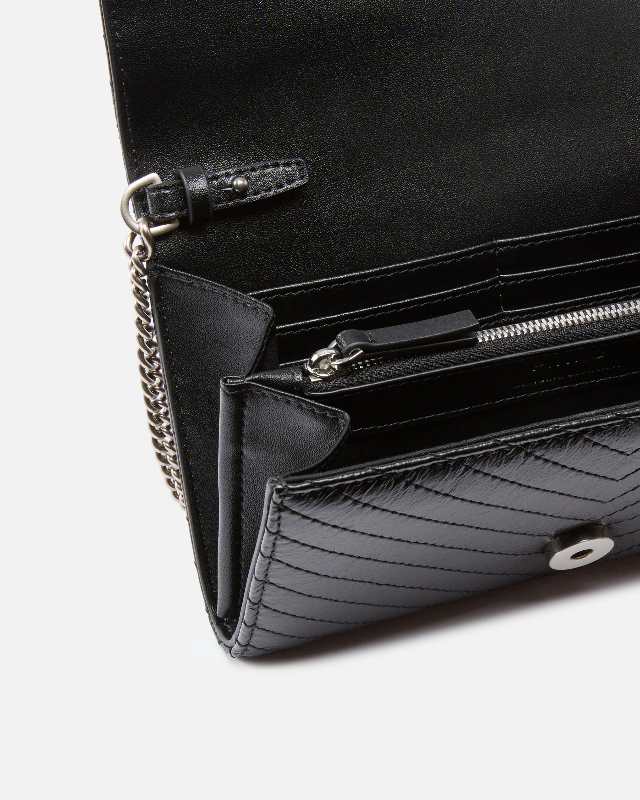 Pinko Love Bag One Small Crossbody Bag In Leather In Black