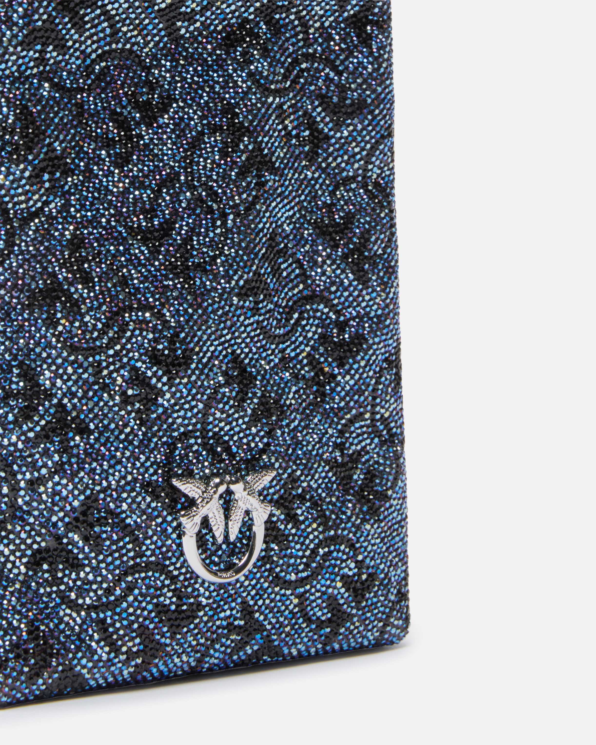 Чехол для смартфона на цепочке из кожи с россыпью стразов 2